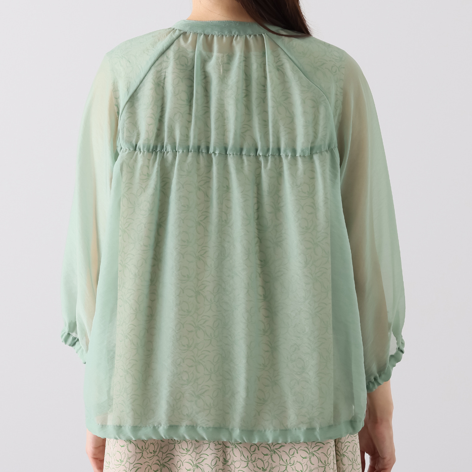 スタイル・ラヴィー シャイニーオーガンジー ギャザーブルゾン