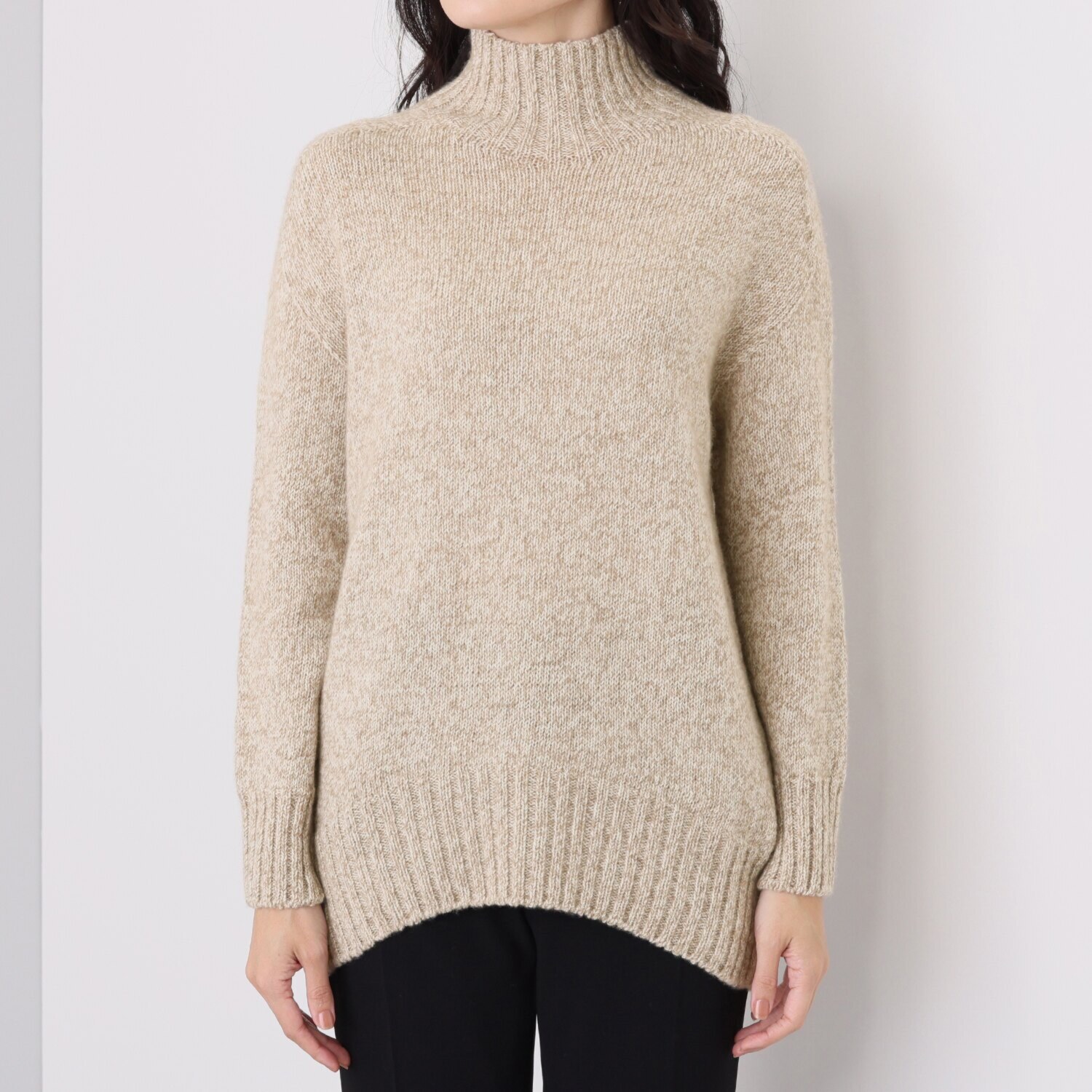 ルーエン ローズ 日本製 内モンゴル産 カシミヤ100％ トリコ杢