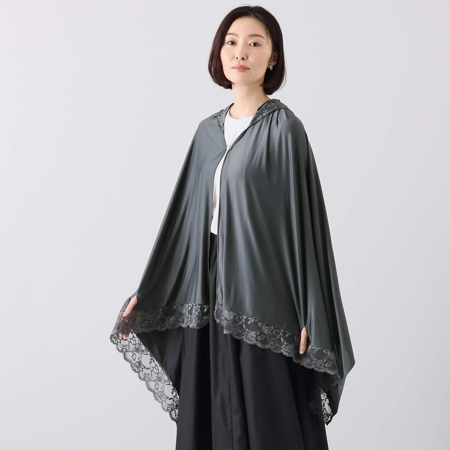 バイヤー様固くお断り フード付きアトリエまりこ花モチーフボレロ