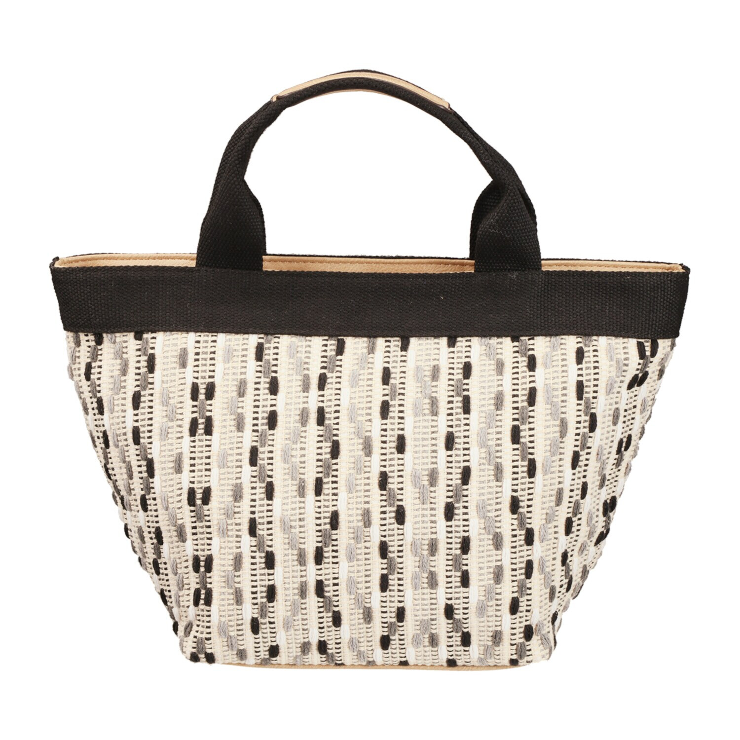 ラルジュ 天ファスナー ジャガード トートバッグ