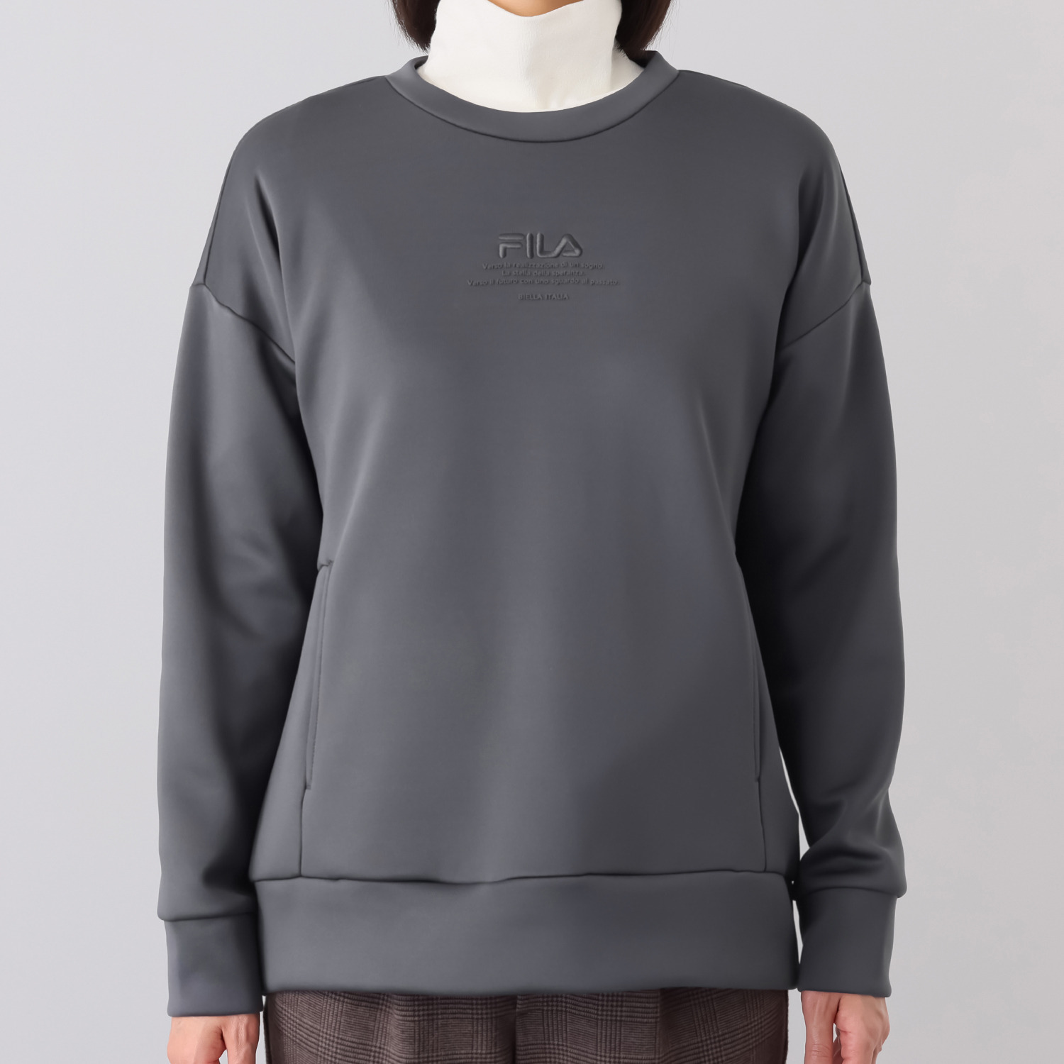 フィラ　マルチライン ＵＶカット 速乾ダンボール クルースウェット プルオーバー