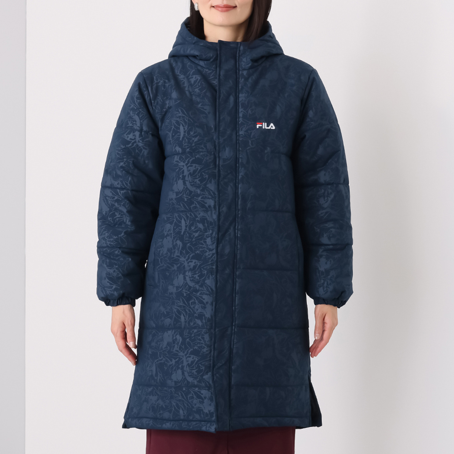 フィラ　マルチライン ＵＶカット エンボス 中綿ロングコート