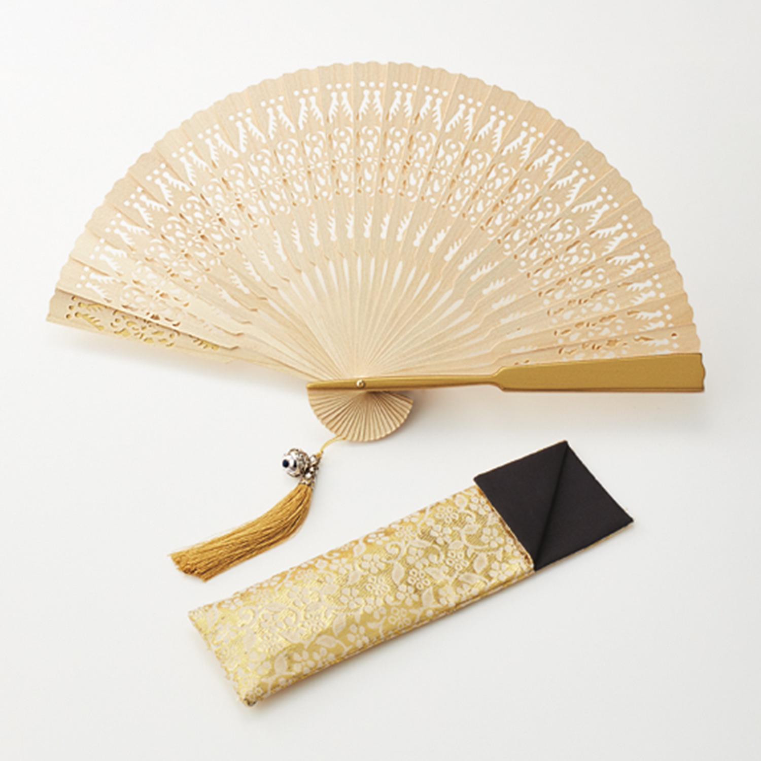 ガムランボール お扇子 ＜福運の風＞ 〜金財万倍・浄化・強運