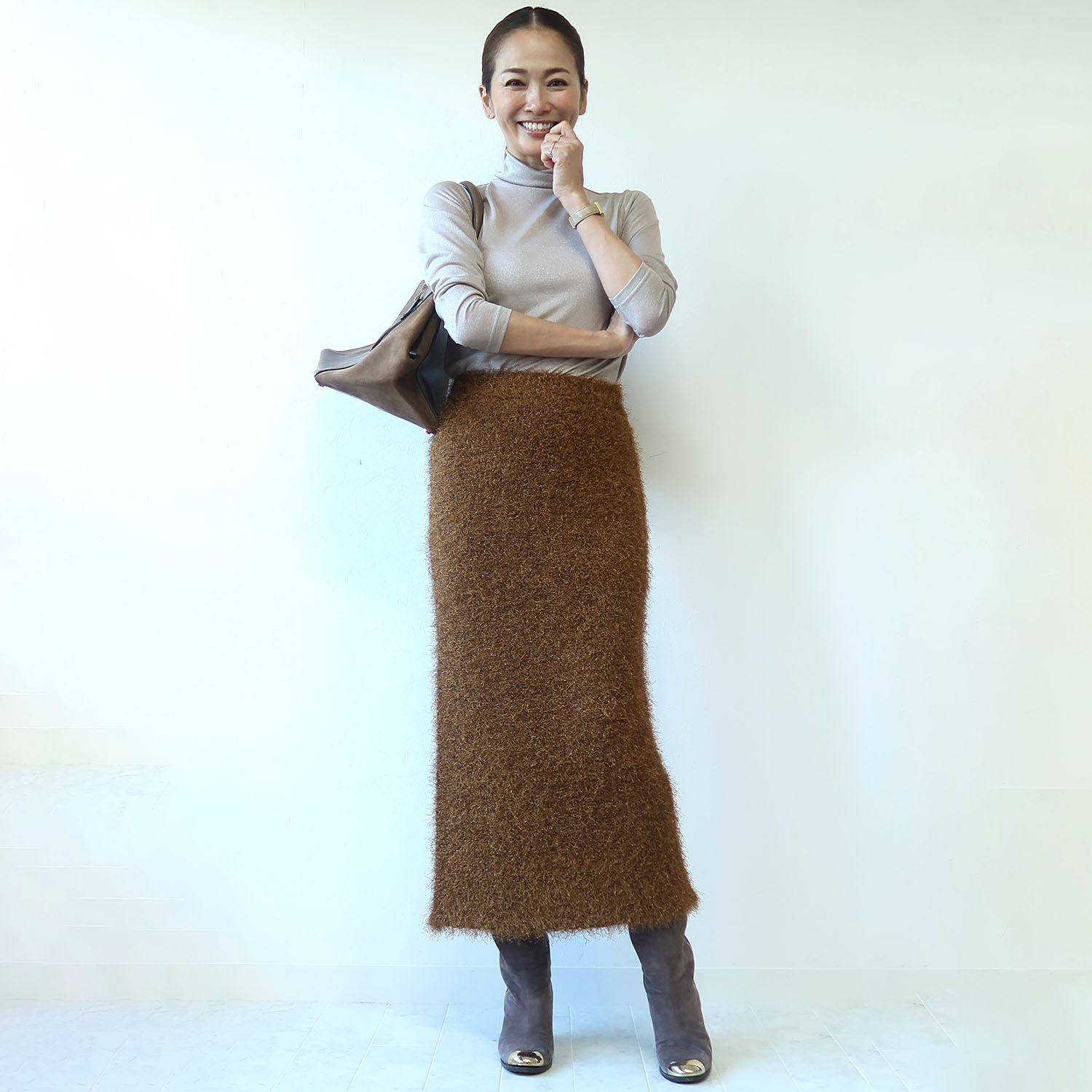 フーア ファンシーヤーン ニットスカート- ショップチャンネル 