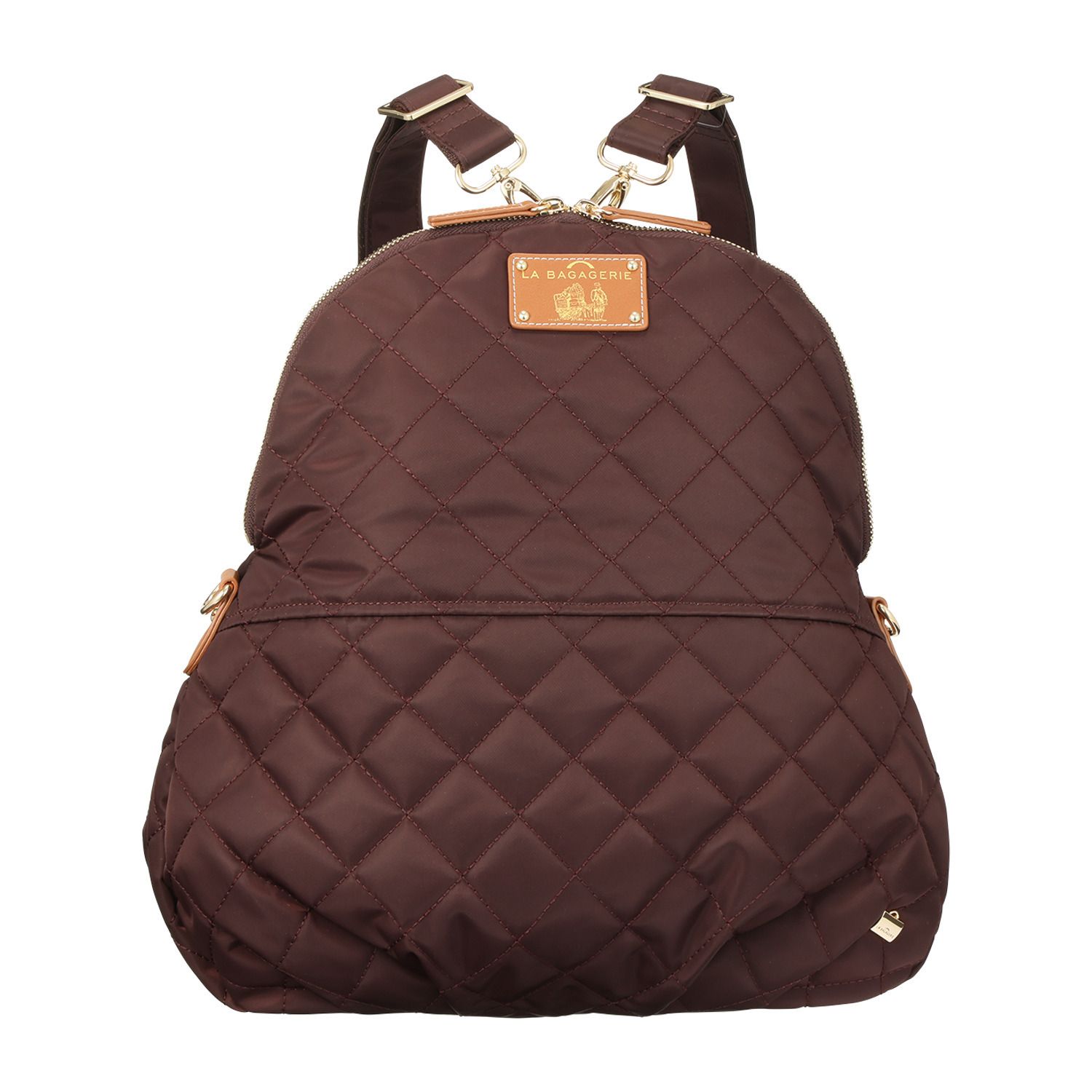ラ・バガジェリー はっ水ナイロン キルティング ３ウェイリュック