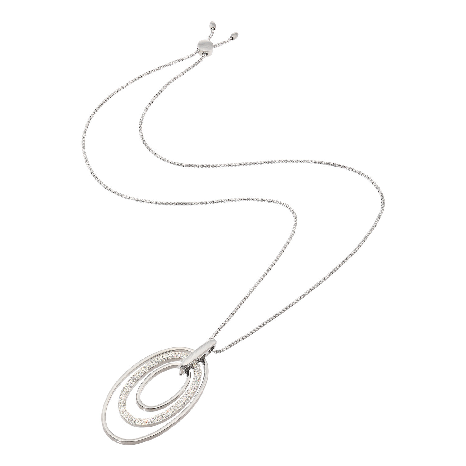 エービーステン ステンレス ビジュウ ループロングネックレス