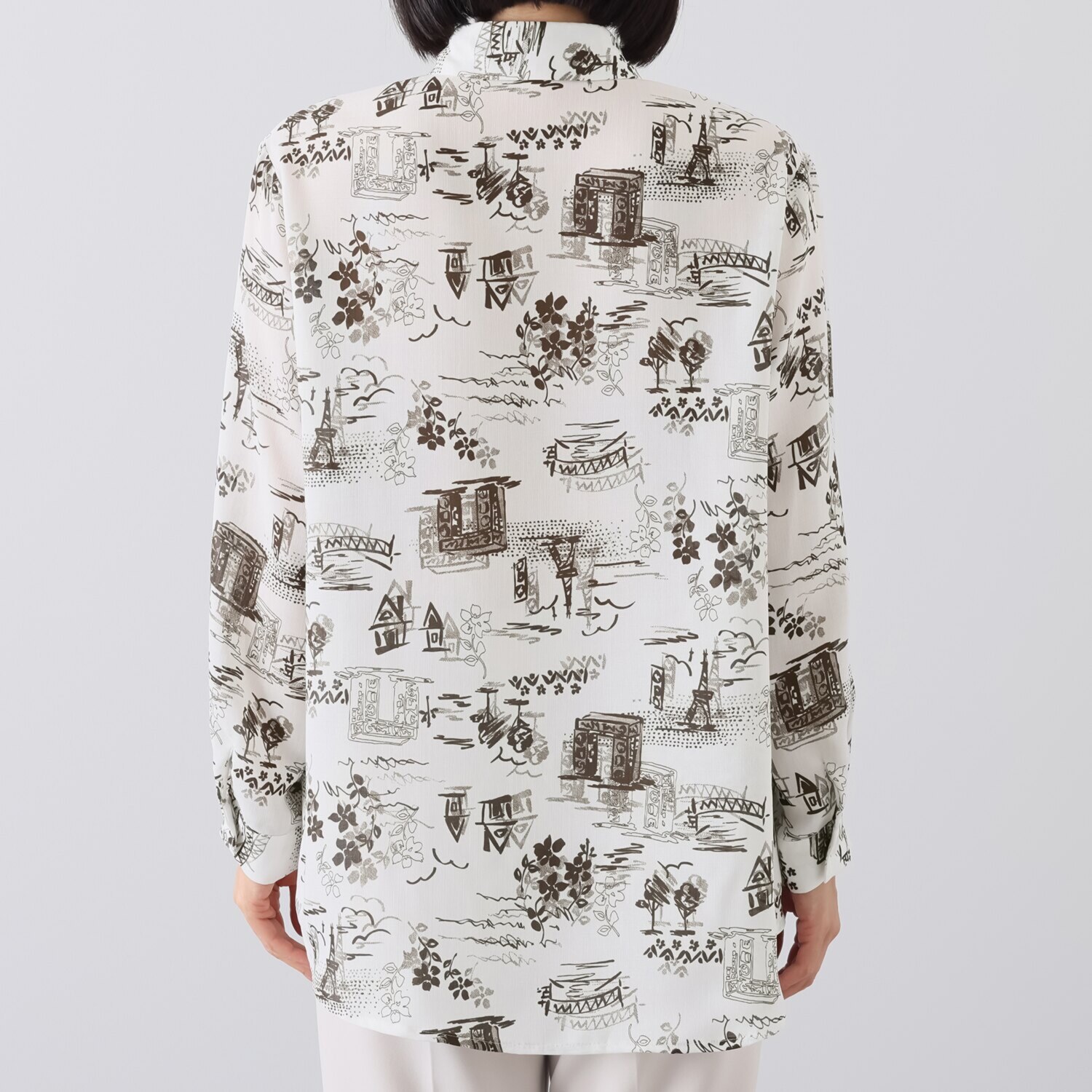 ダジュール タウンプリント ブラウス