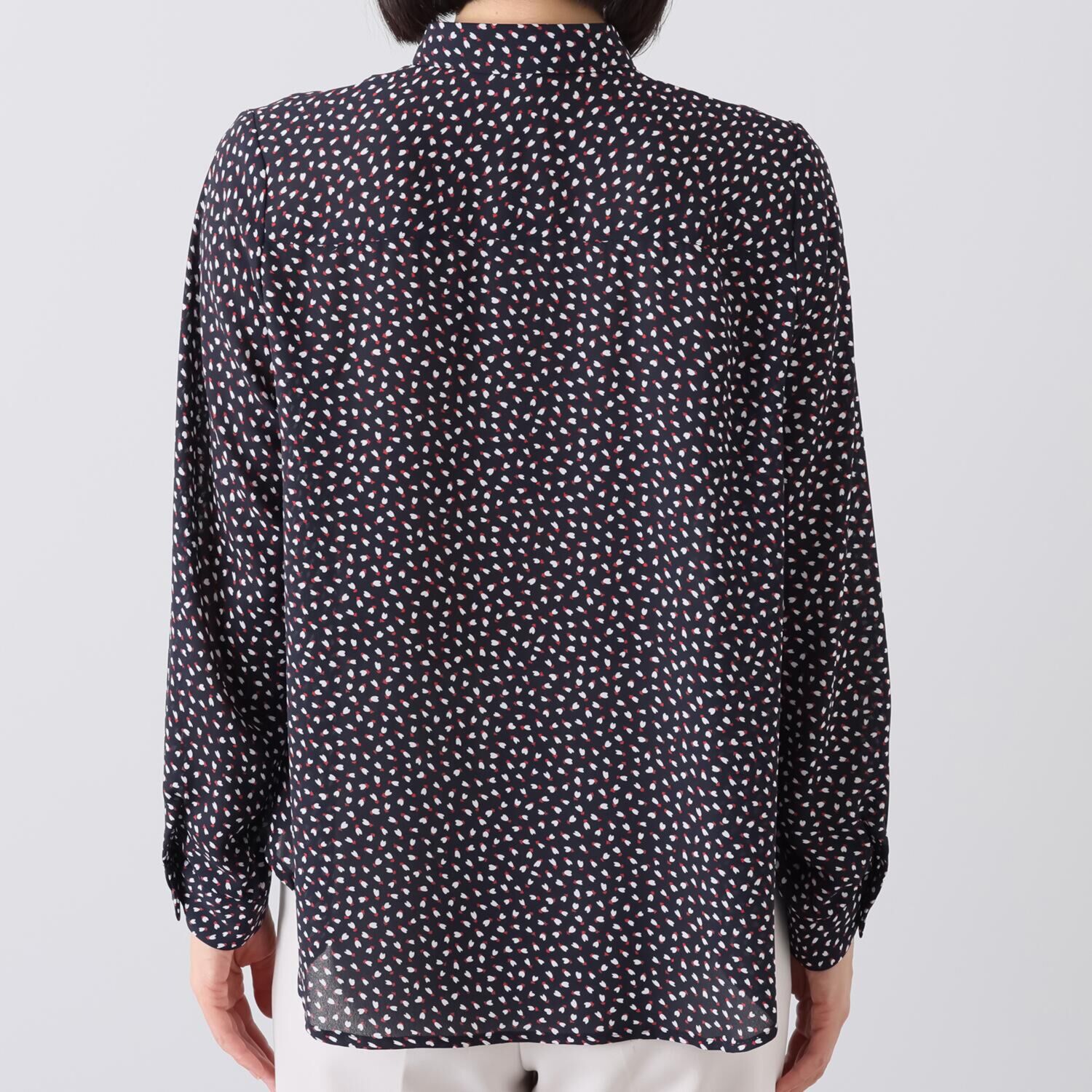 ダジュール ジョーゼットプリント ブラウス