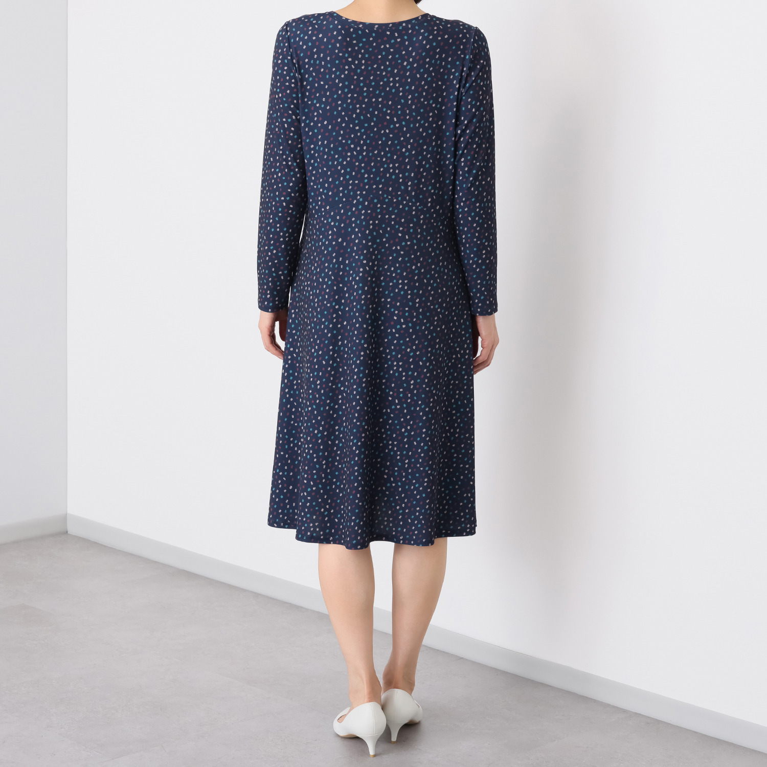 ダジュール プリント フレアーワンピース