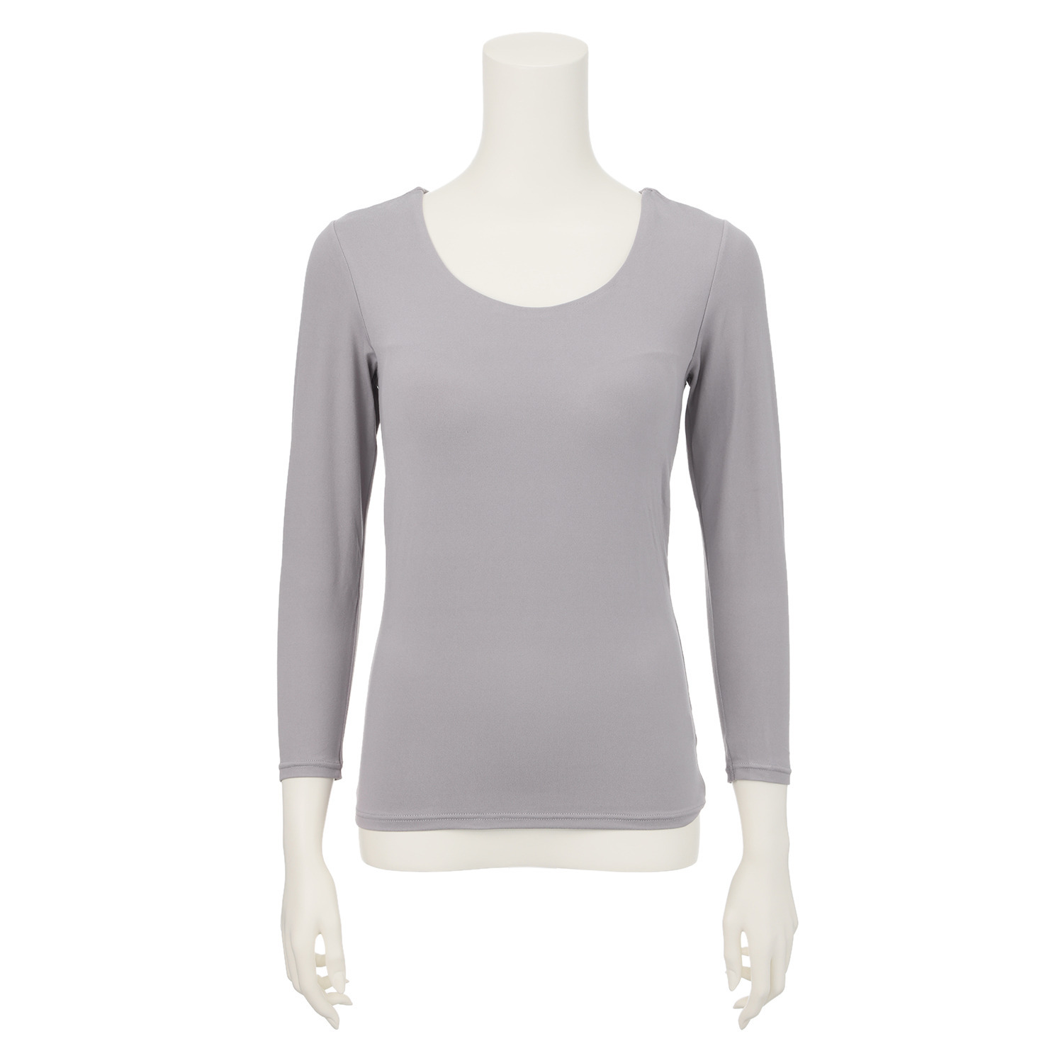 温活キュート 脇お腹スッキリ！ はちみつ成分加工 エステル両起毛ベア天竺 カップ付 八分袖インナー