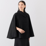 岩佐 国内生産 日本製生地 アシンメトリーカラー フォーマルケープ