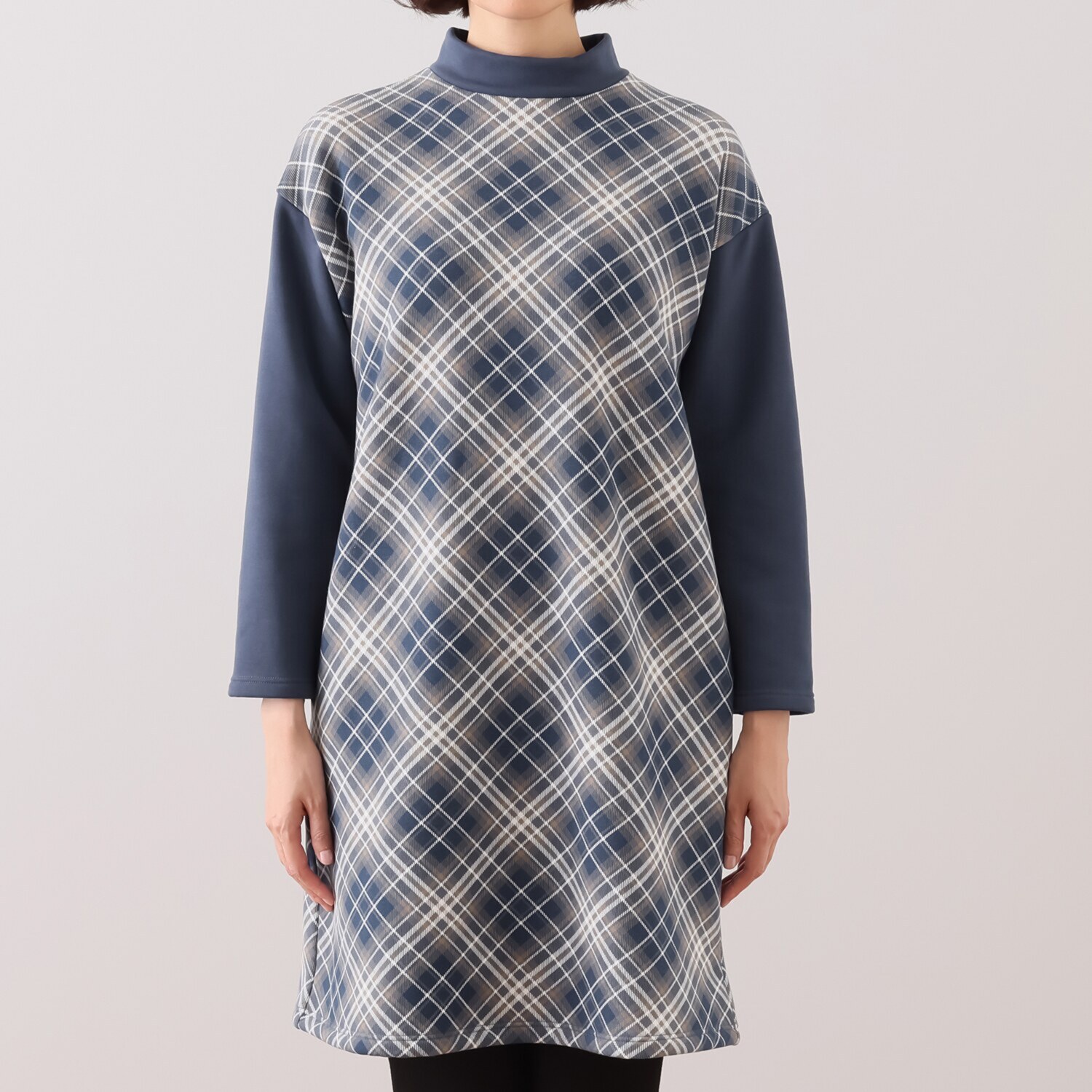 リラキュート ふわふわあったか エアリームース ハイネック ロングチュニック