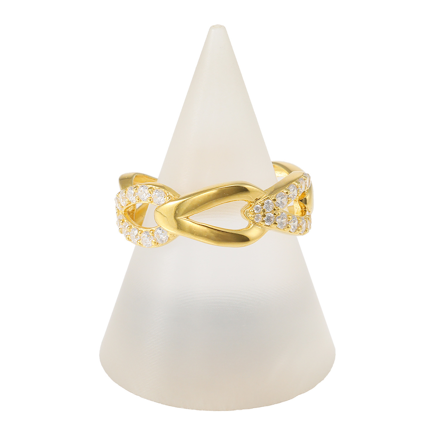 ファシーノアルジェント シルバー ＣＺ ドロップゴーラウンド デザインリング