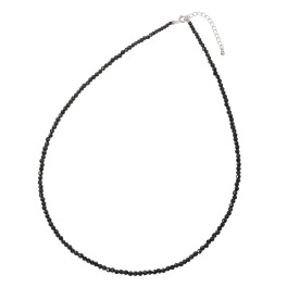 石友蔵出しコレクション ４０カラットＵＰ ブラックスピネル ファセットビーズ ネックレス
