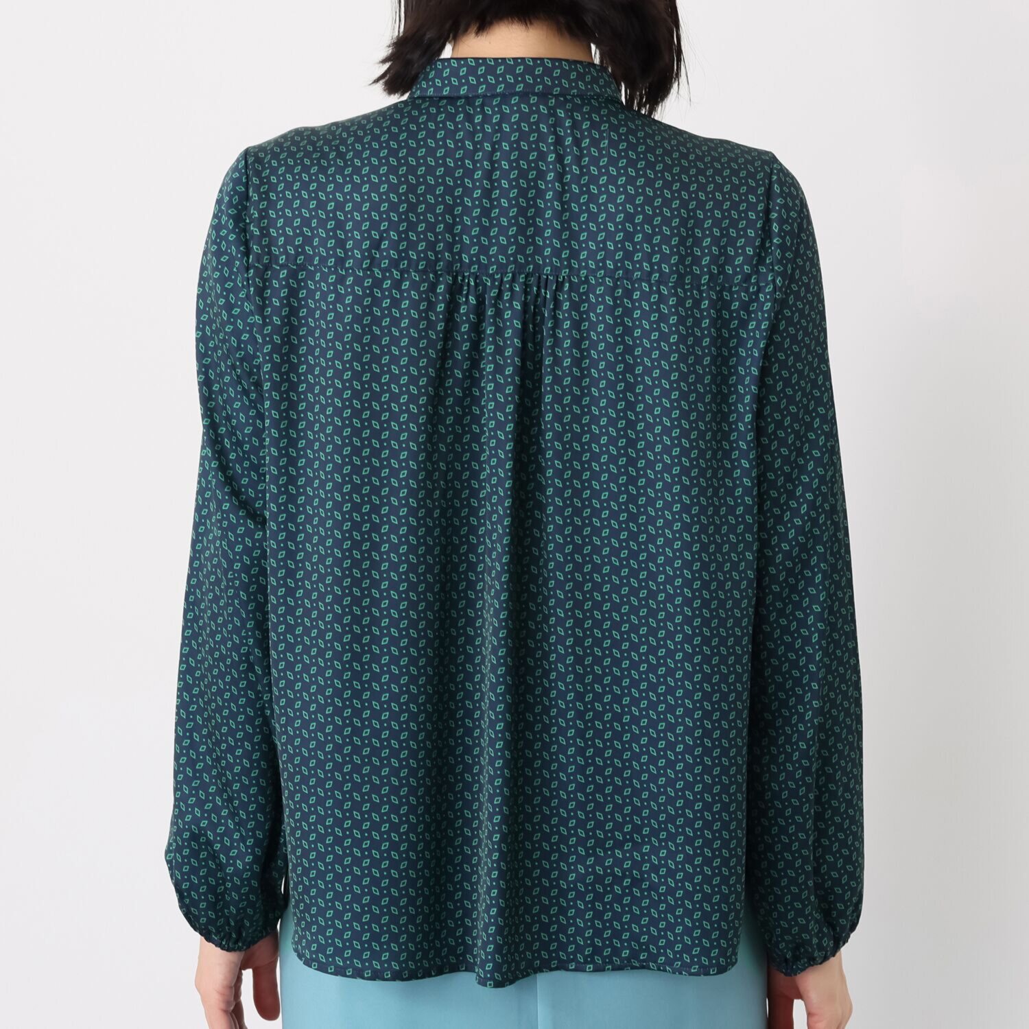 ダジュール シャーリングギャザー デザインブラウス