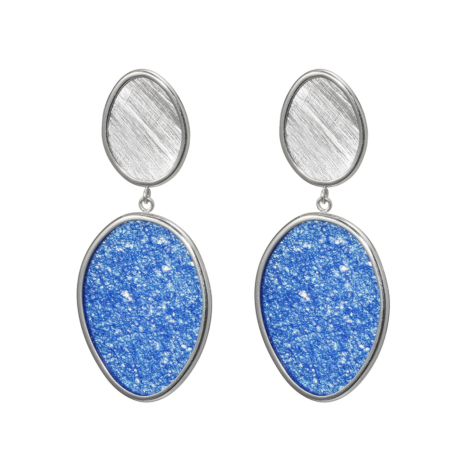 ルカジェント イタリアンシルバー サテン＆ ブルークォーツァイト  