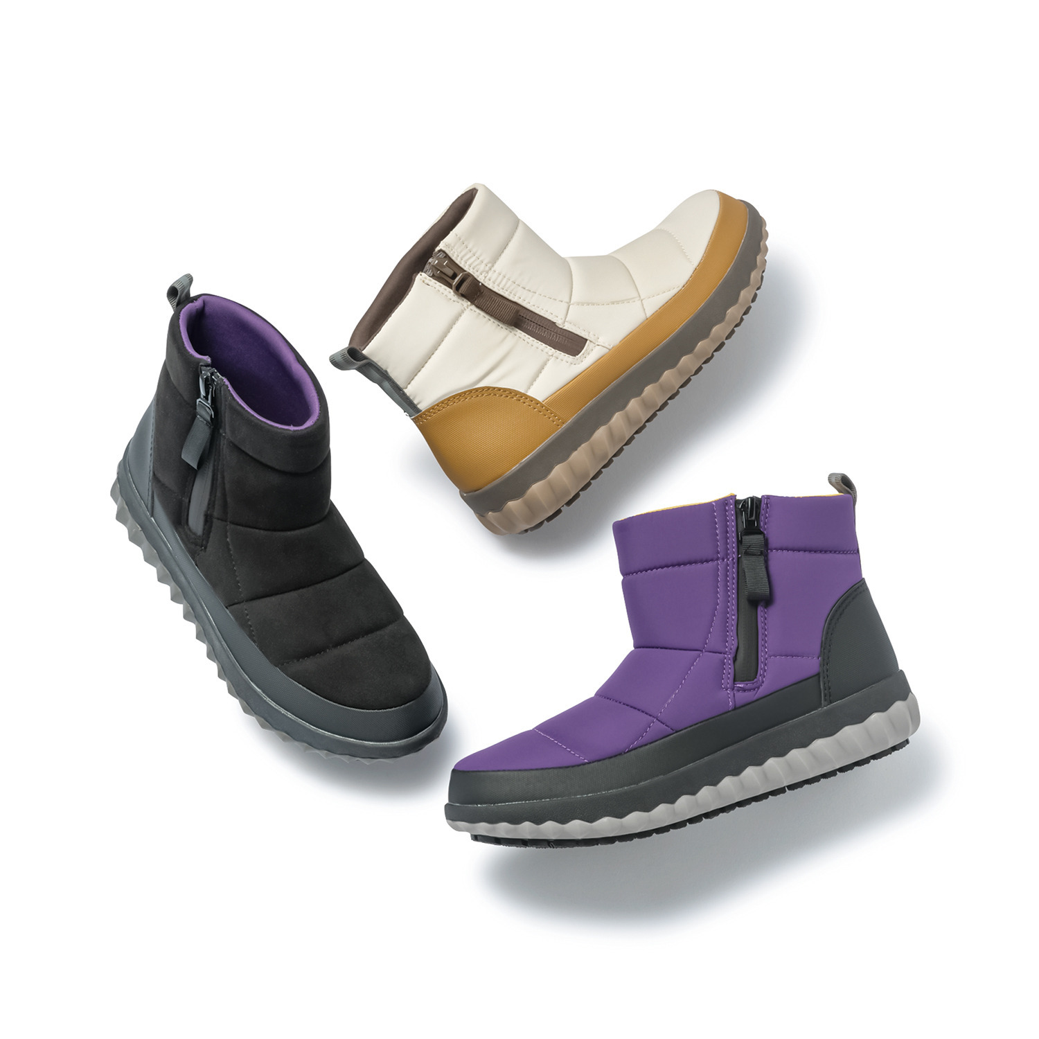 トーキョーキャンプゴー 防水・防滑 キルティング ジップショートブーツ