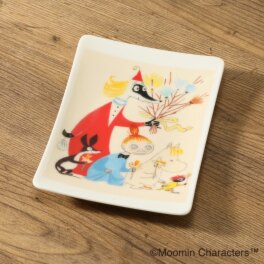 ムーミン 日本製 カラフルアート角プレート