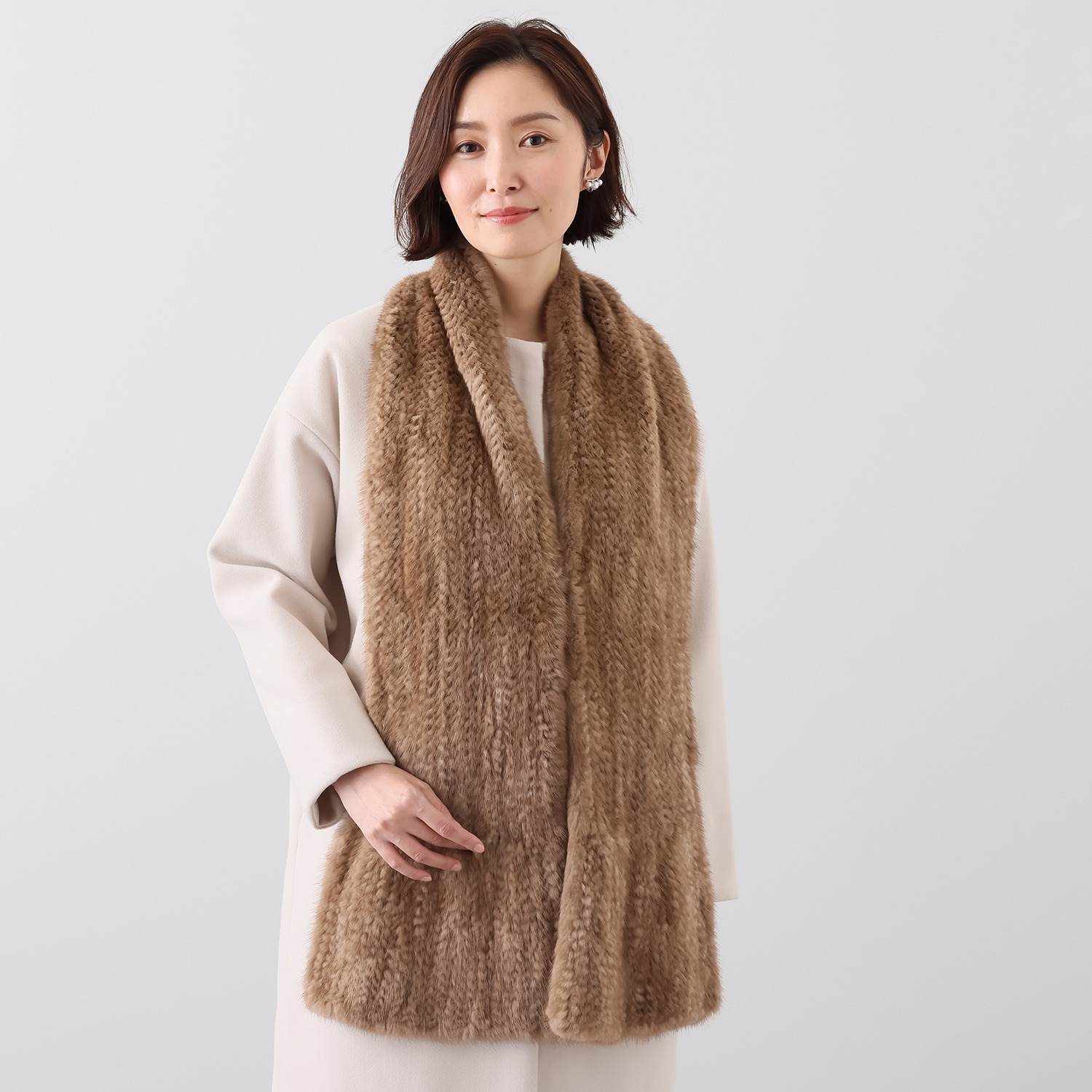 ミンクヤーン セミストール- ショップチャンネル 