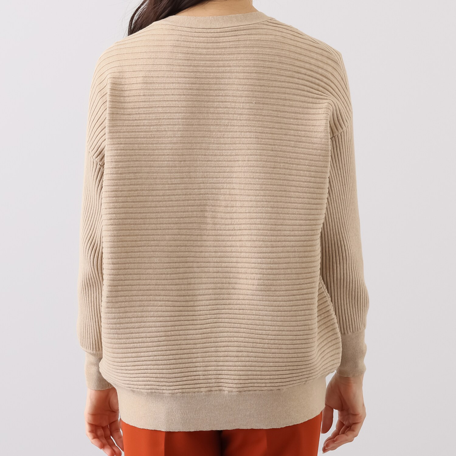 ボン・サンス 横リブ Ｖネックカーディガン