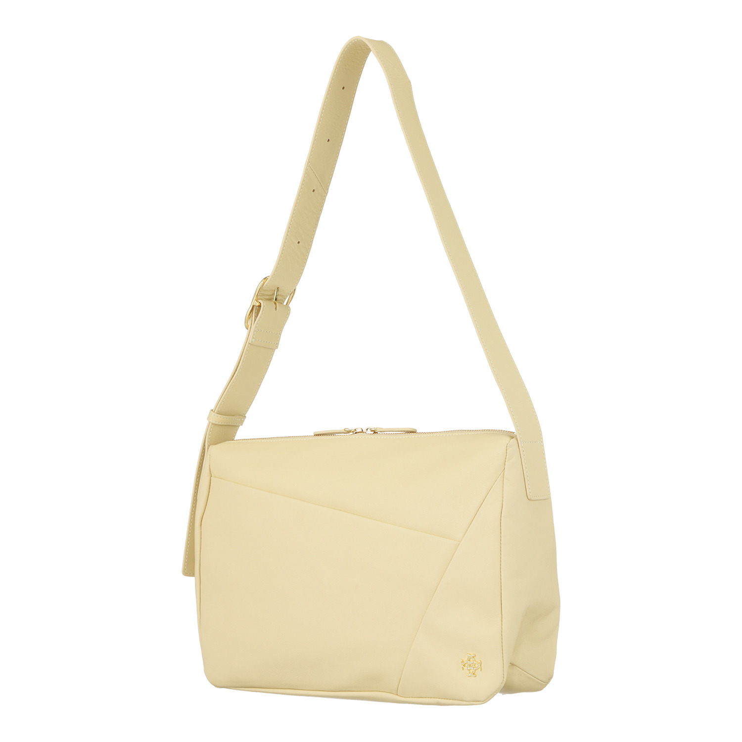 カワカラ ソフトな牛革 軽量　パネル切替 ショルダーバッグ