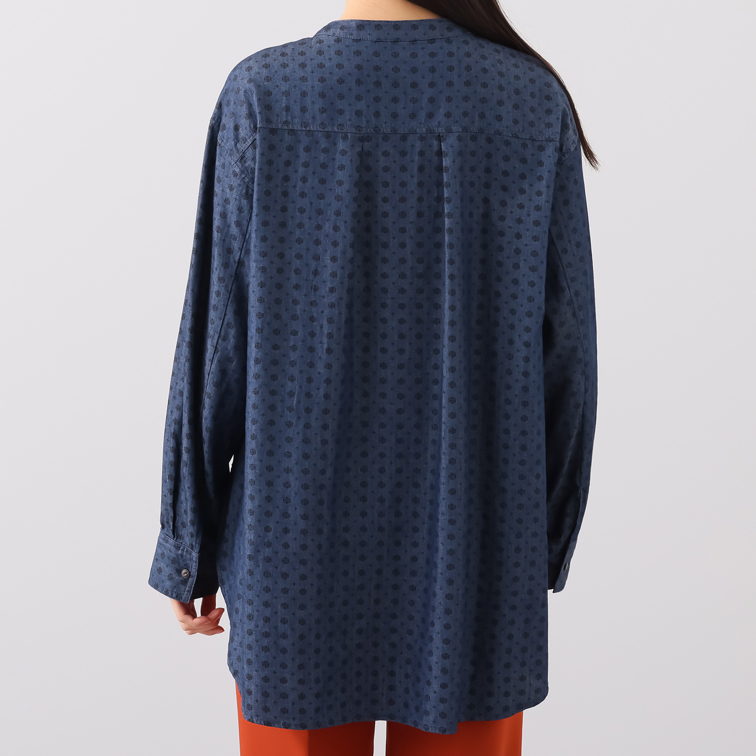 ダジュール デニム プリントブラウス