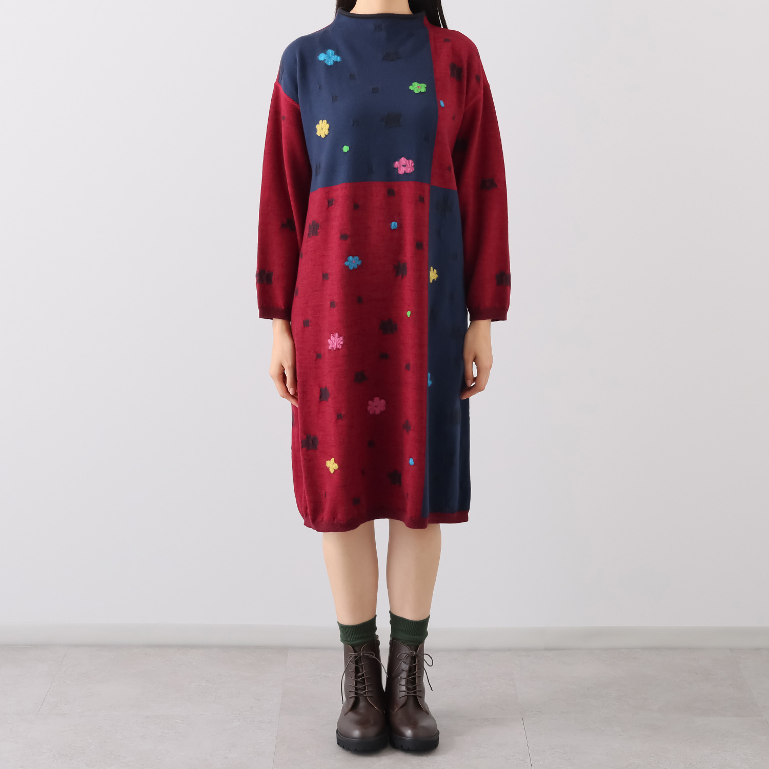 エム アンド キョウコ リバーシブル ニットワンピース- ショップ