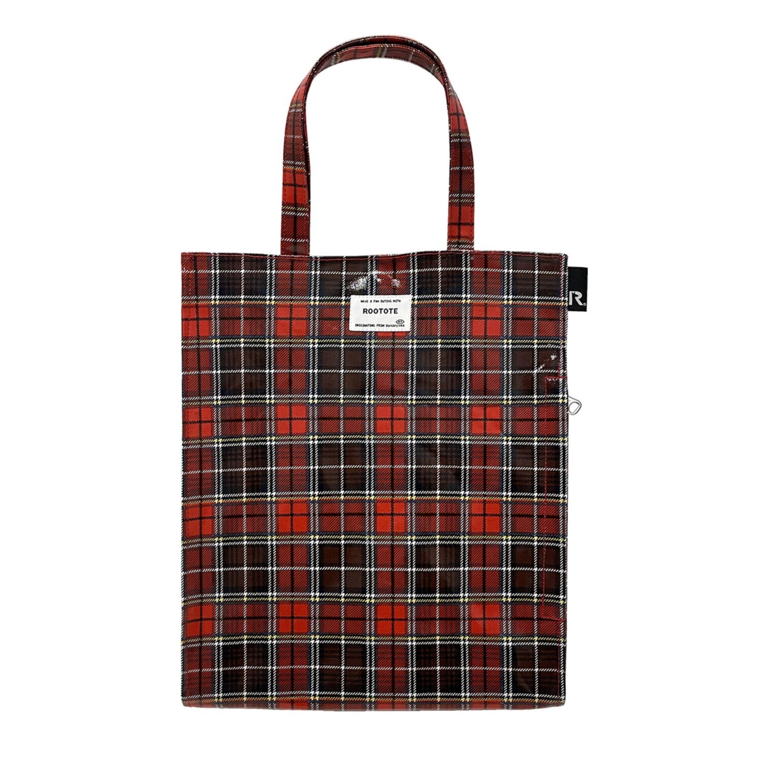 ルートート チェック柄 Ａ４縦型 ラミネートトートバッグ