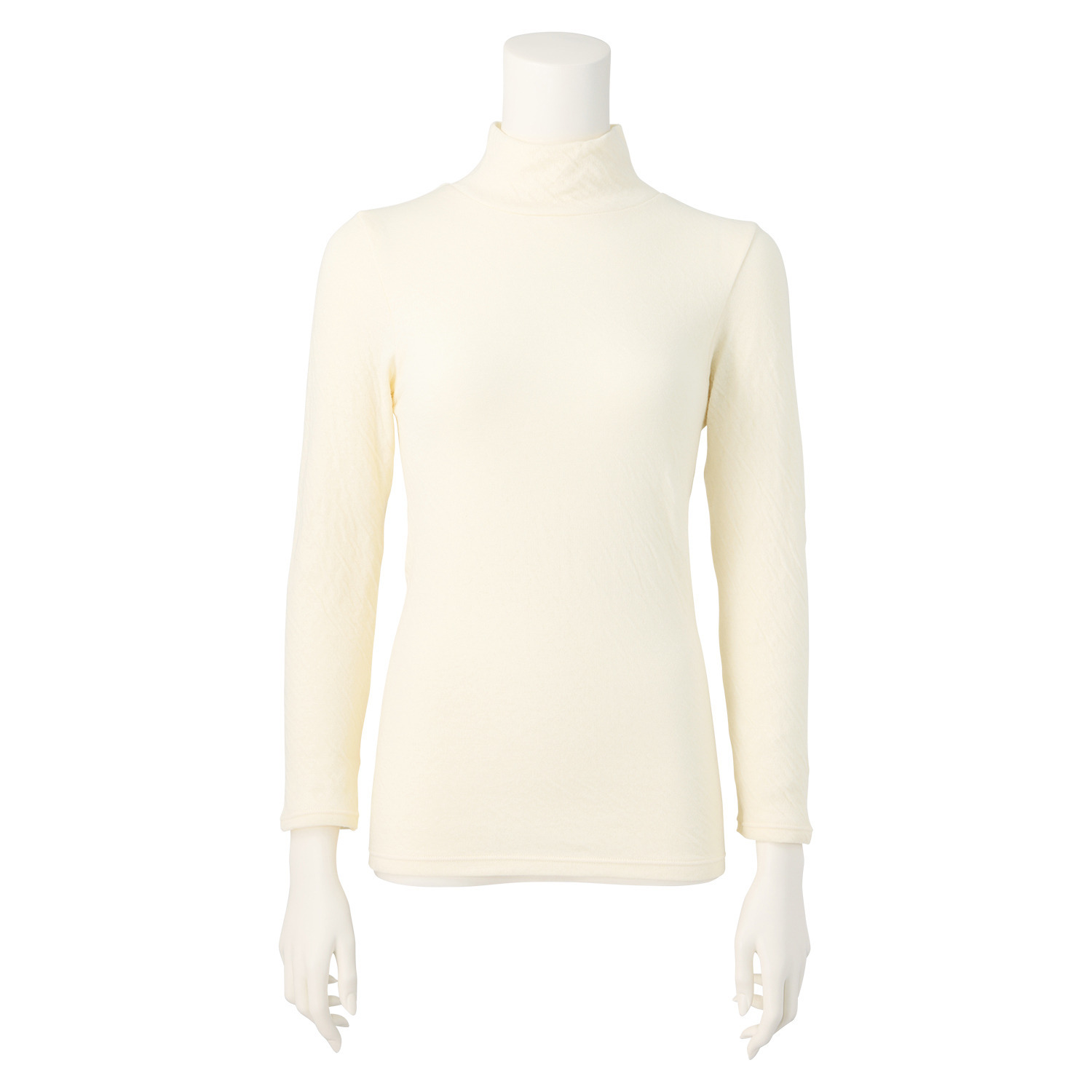 肌ごころ 綿１００％ 柔らかウェーブ ハイネックインナー