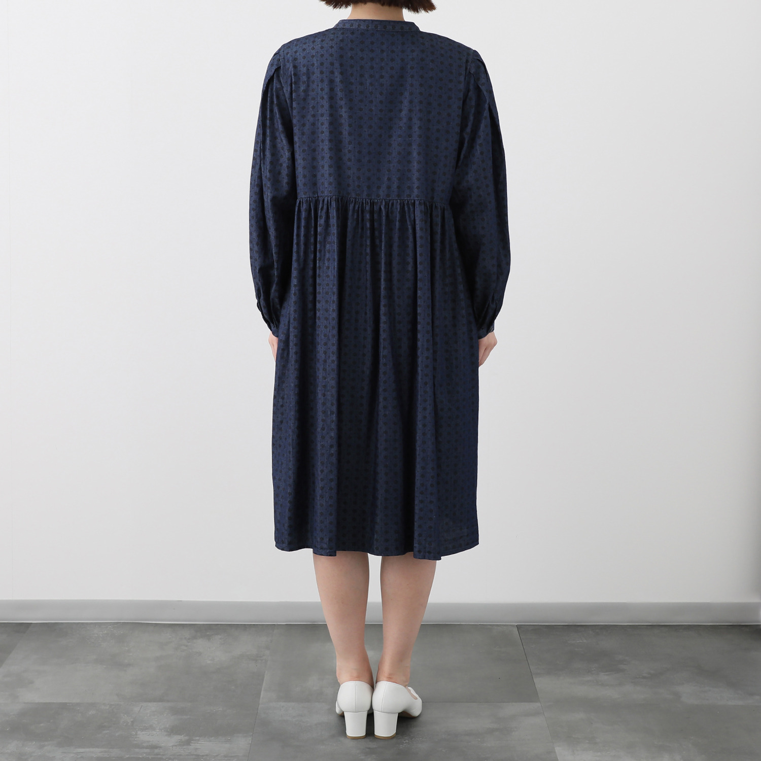 ダジュール ソフトデニム プリントワンピース