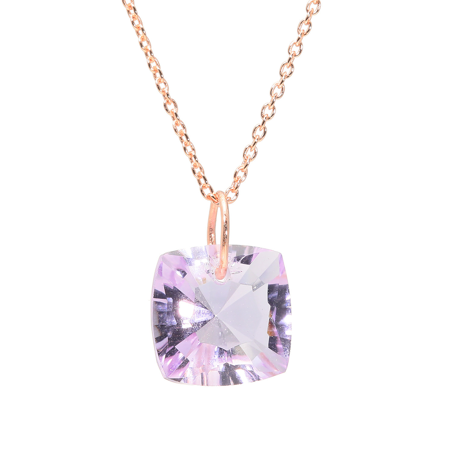 セレンディラム シルバー 透明感あふれる クッション コンケーブカット ジェムストーンペンダント