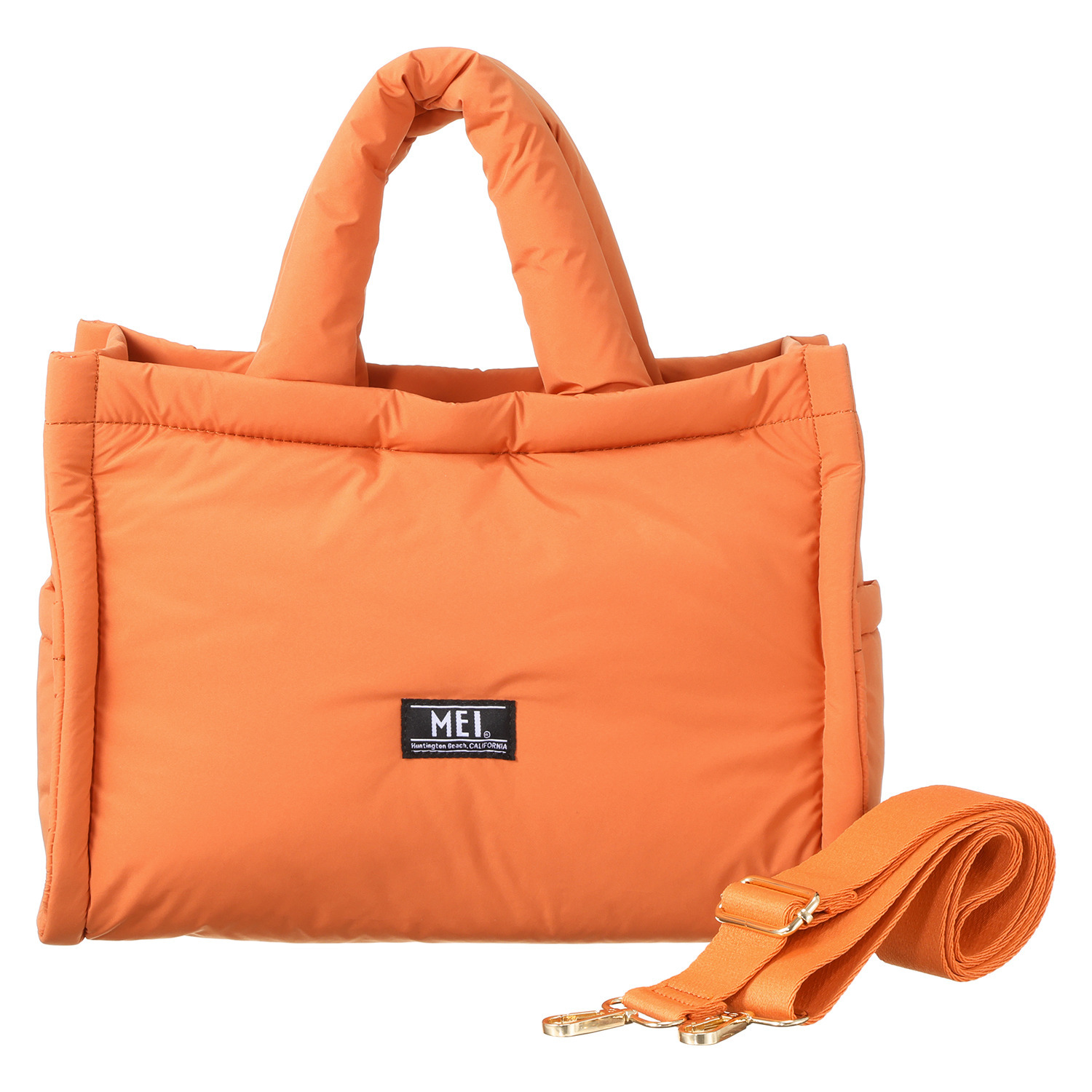 メイ はっ水 ふわっと軽量中綿 ２ウェイ スクエアトートバッグ