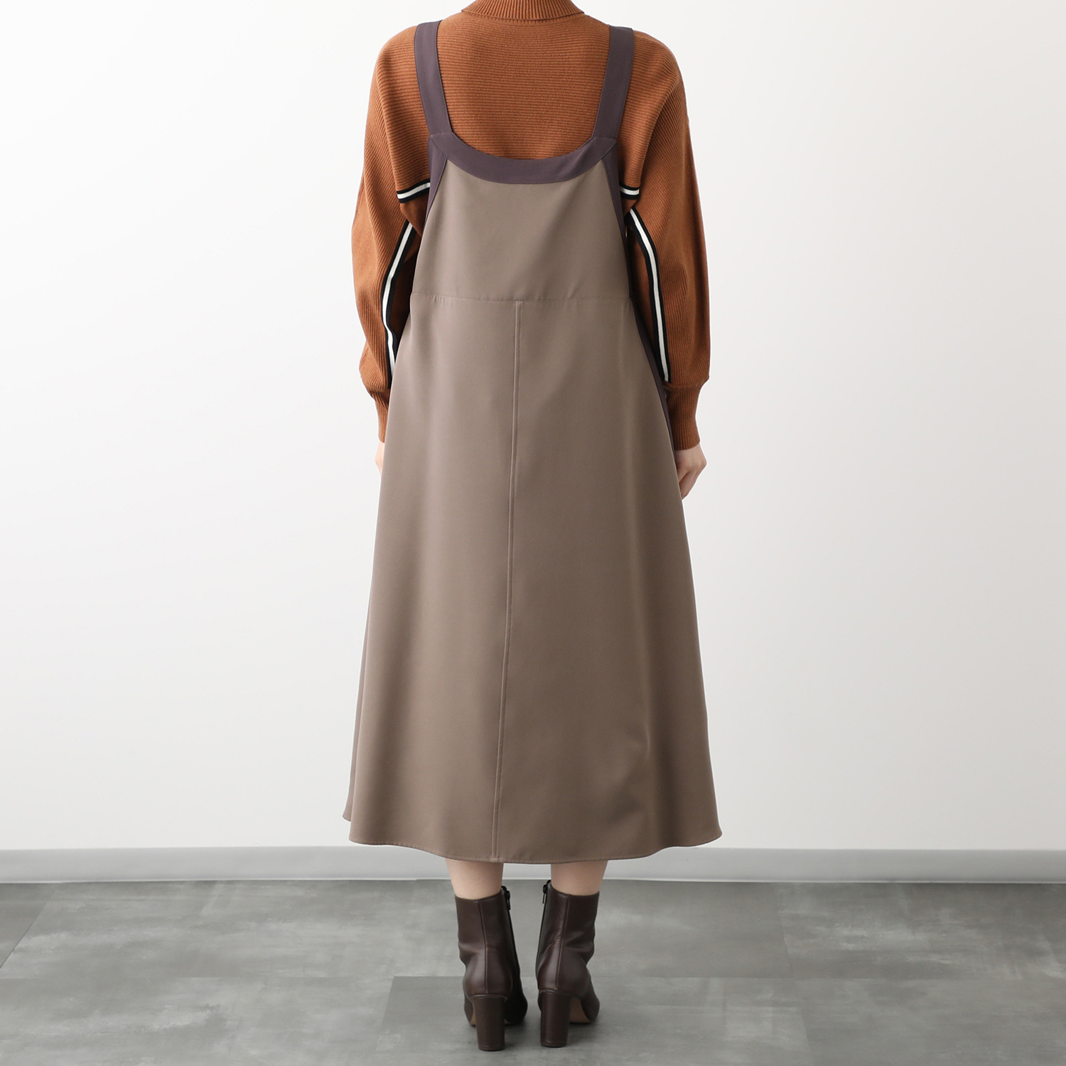 スタイル・ラヴィー バイカラーアクセント ジャンパースカート