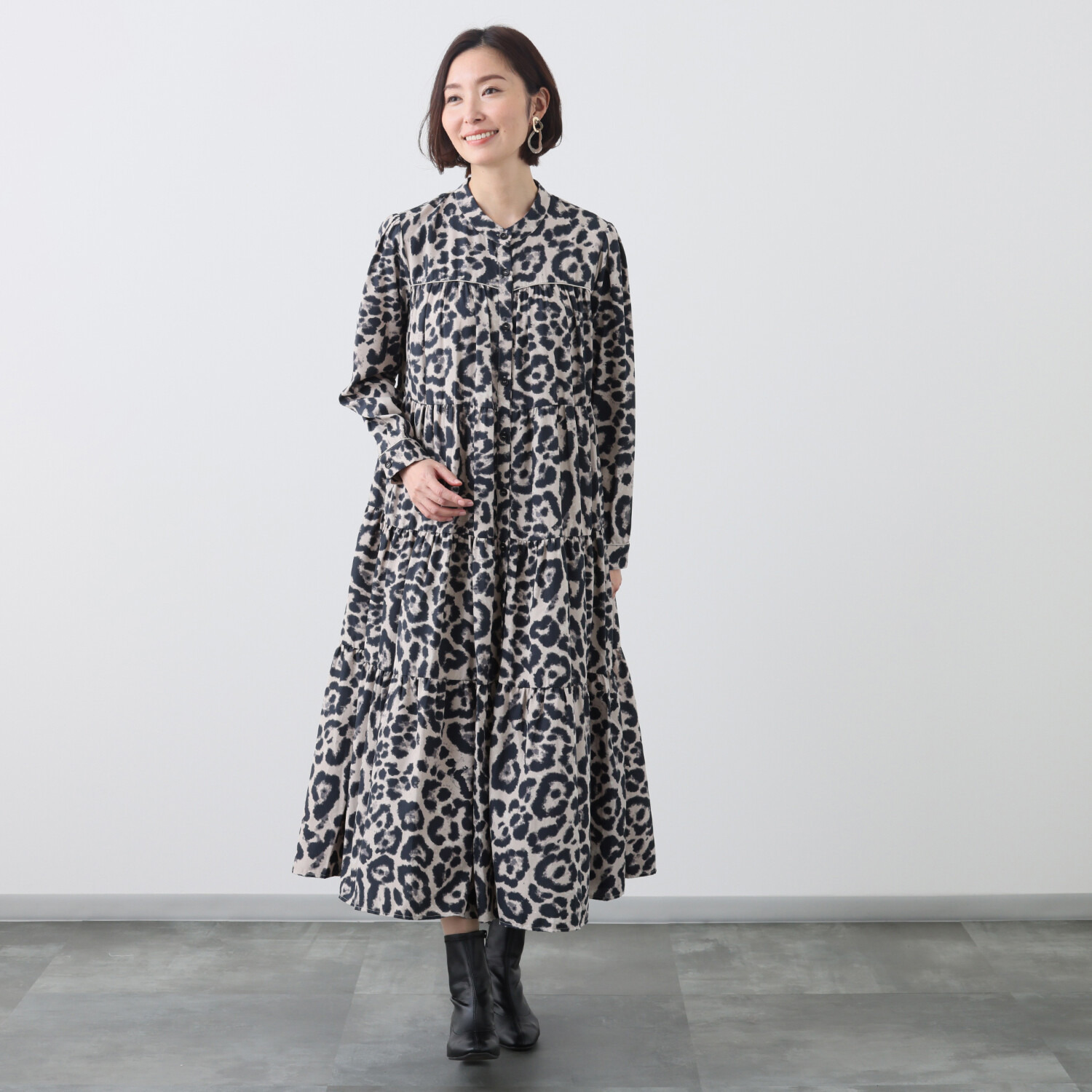 レミアフォー レオパード柄ワンピース- ショップチャンネル 