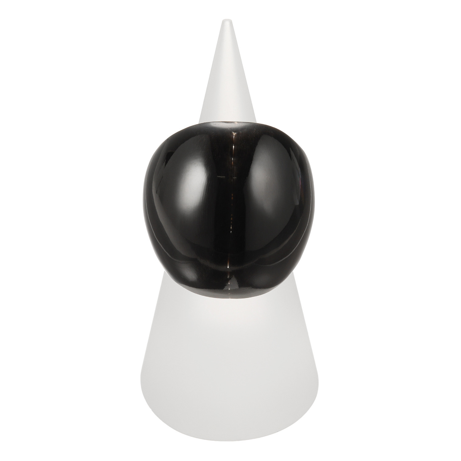 グレイスモア 黒水牛 ニュアンスブラック ボリュームデザイン リング