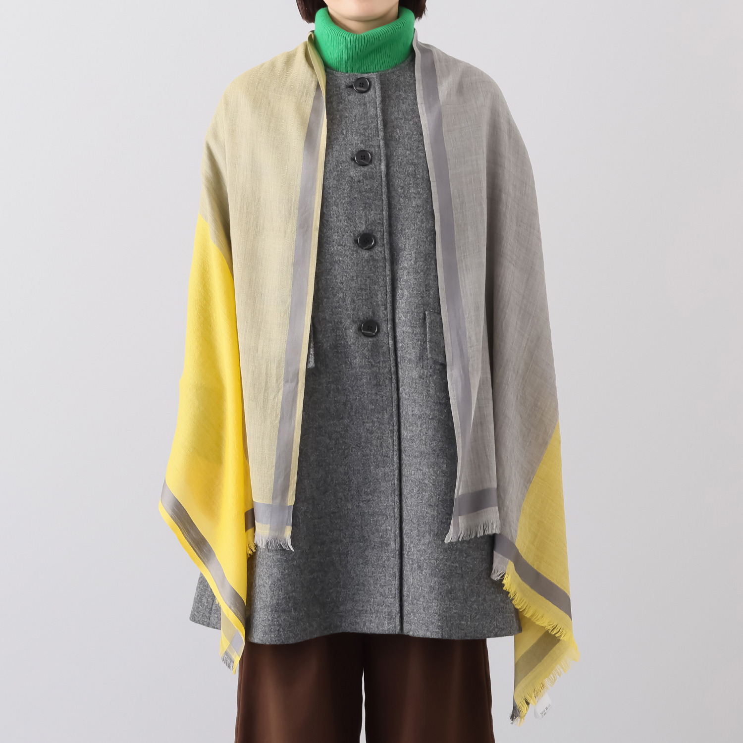 メリオン コロレス・デ・オトノ社製 ウールシルク 肌当たりのなめらかな ストール