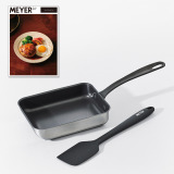 マイヤー 細部のこだわりが 卵焼きはもちろん 少量の調理に大活躍 エッグ＆ブランチパン スパチュラブラックと レトロな特別レシピセット