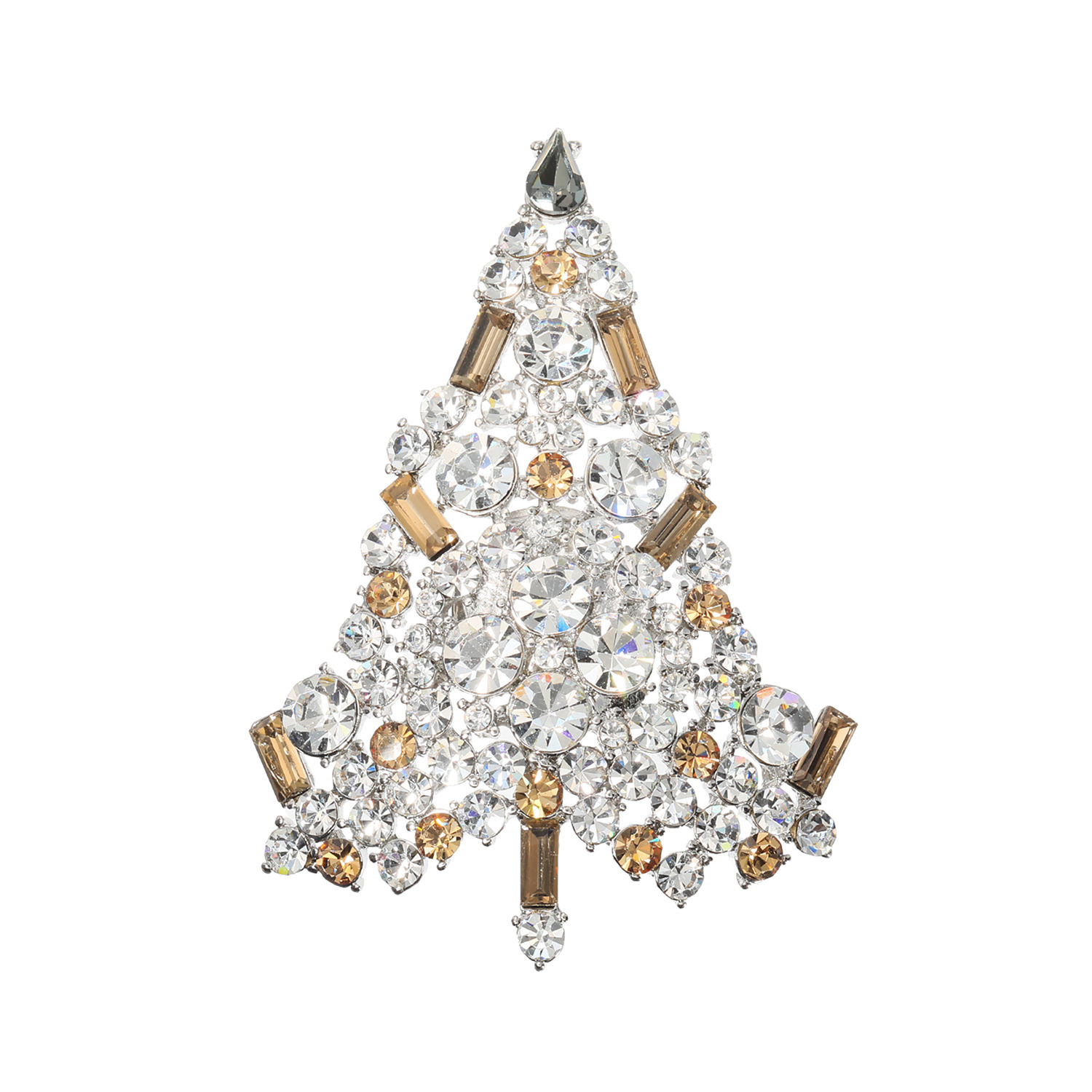 エアリーフェアリー シャンパンカラービジュウ アクセント キラキラ ツリーモティーフ マグネットブローチ