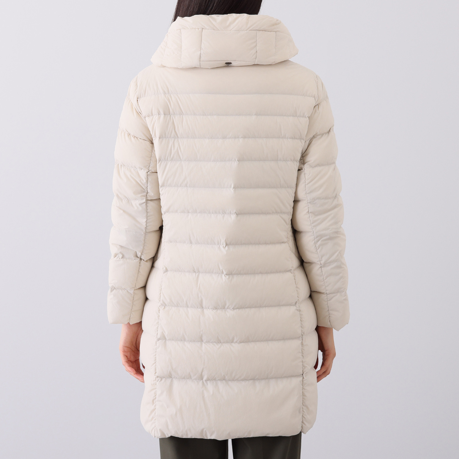 スタイル・ラヴィー ストレッチタフタ コクーン ダウンジャケット