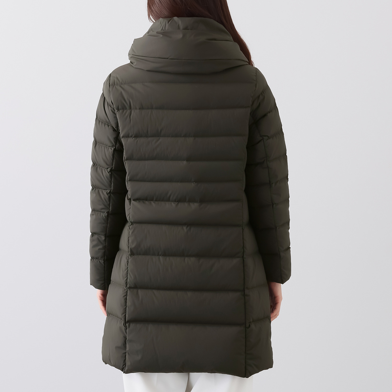 スタイル・ラヴィー ストレッチタフタ エレガント ダウンコート