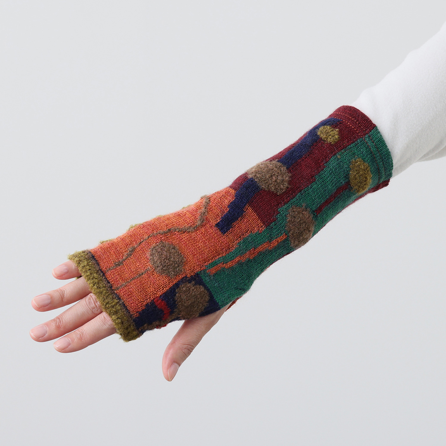 エム　アンド　キョウコ アート柄 アームウォーマー