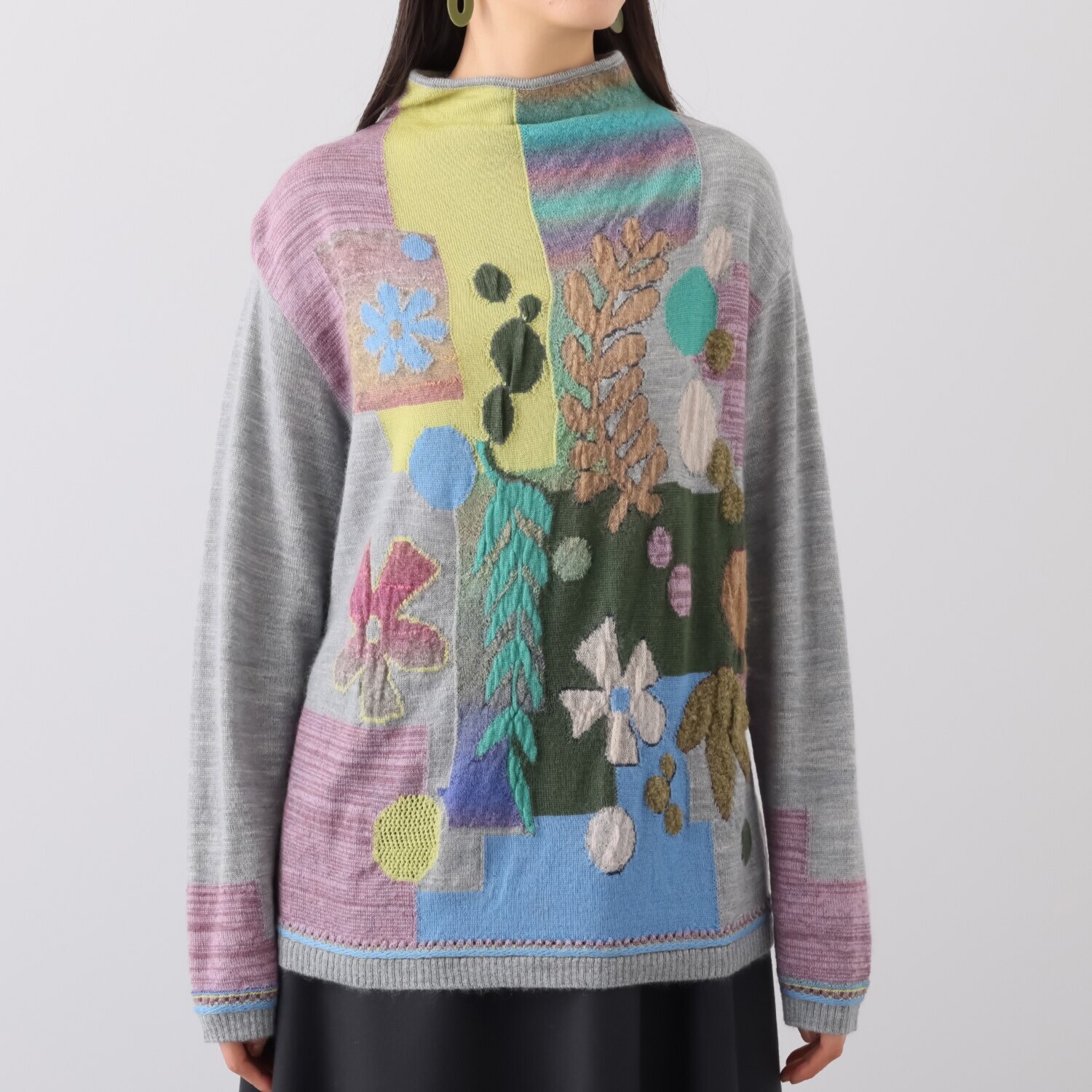 エム　アンド　キョウコ カラフル ニットプルオーバー