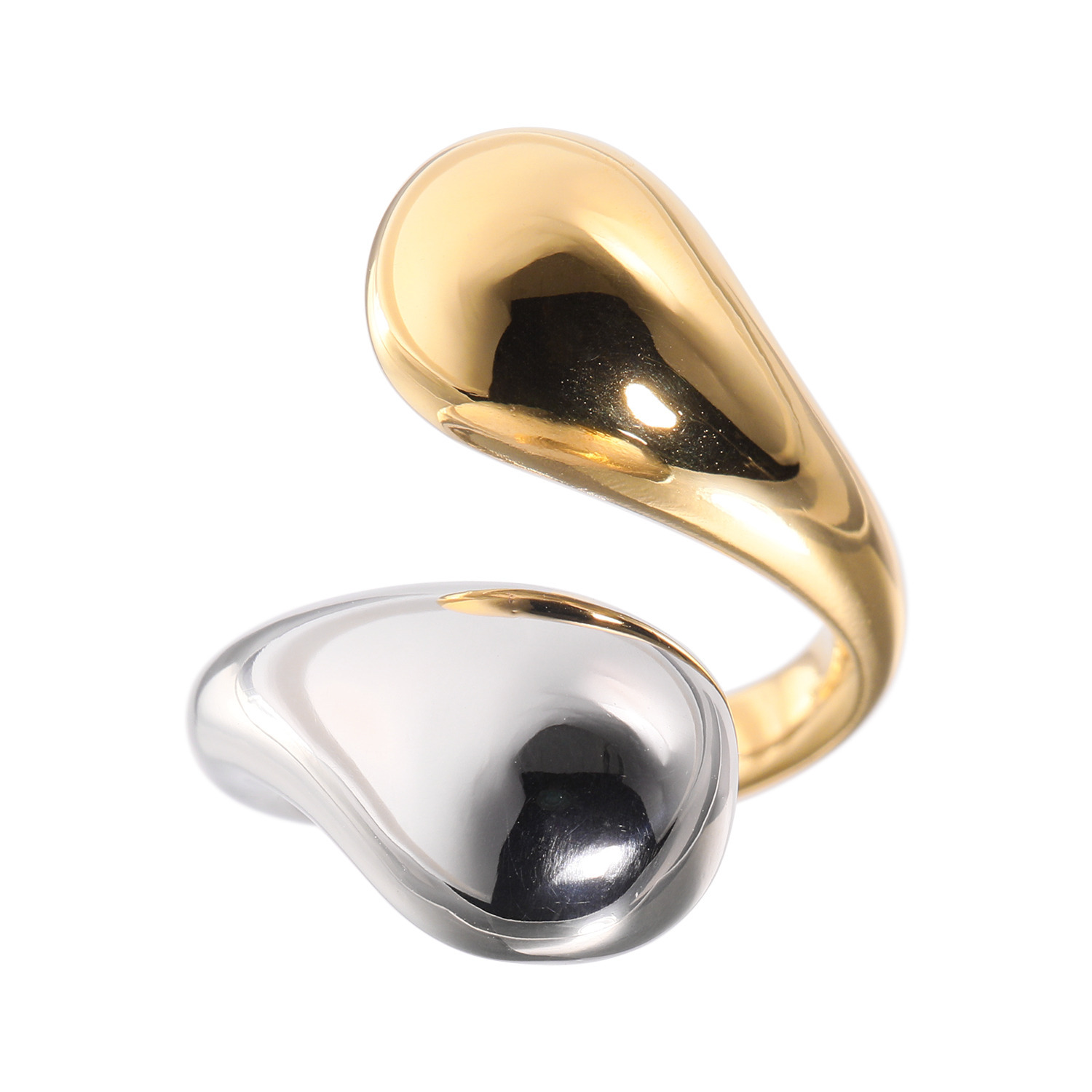 レクルール ステンレス コンビネーションカラー ドロップデザイン フォークリング