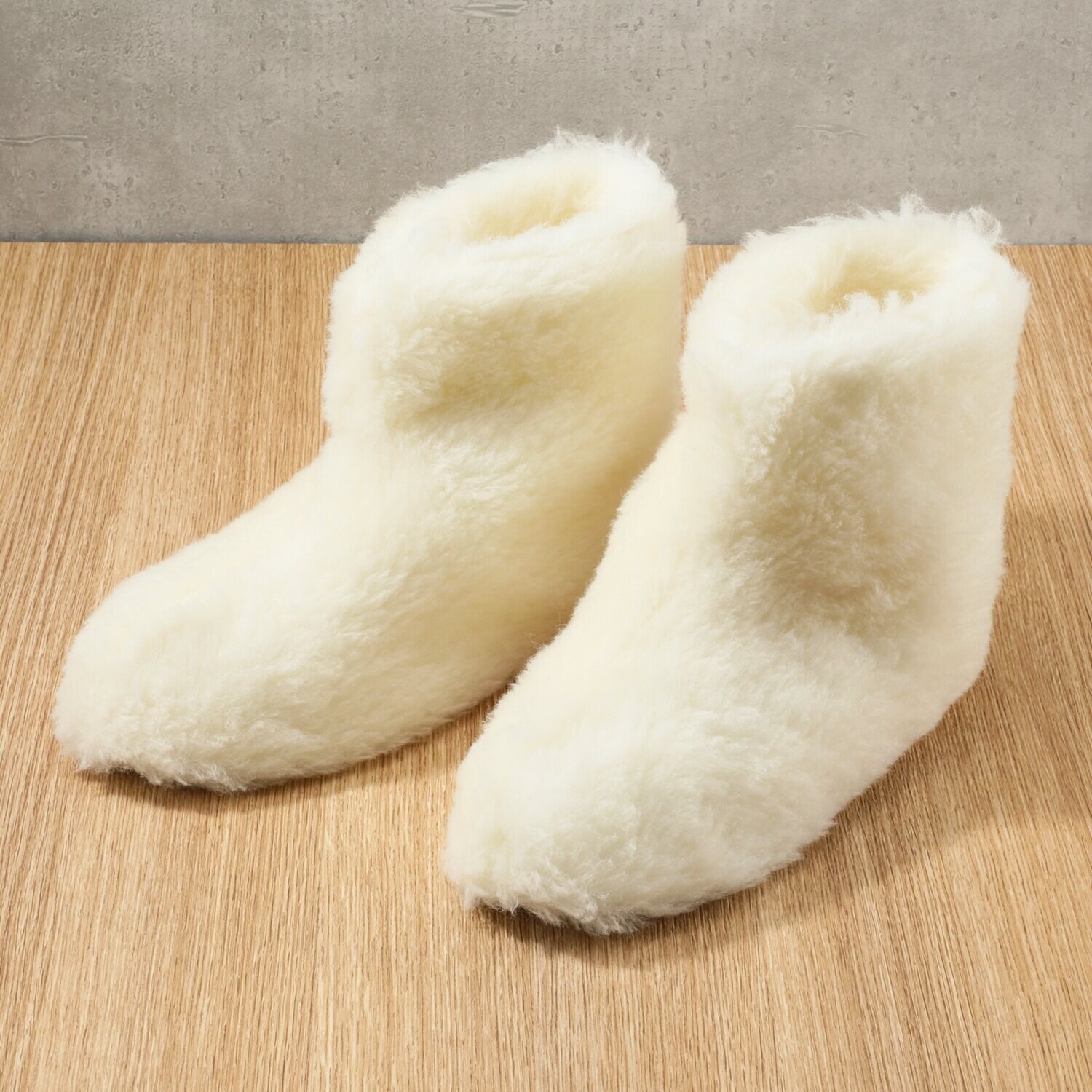 快眠博士 足首までふんわり包み込む ソフゥールアパレル ウールのルームブーツ