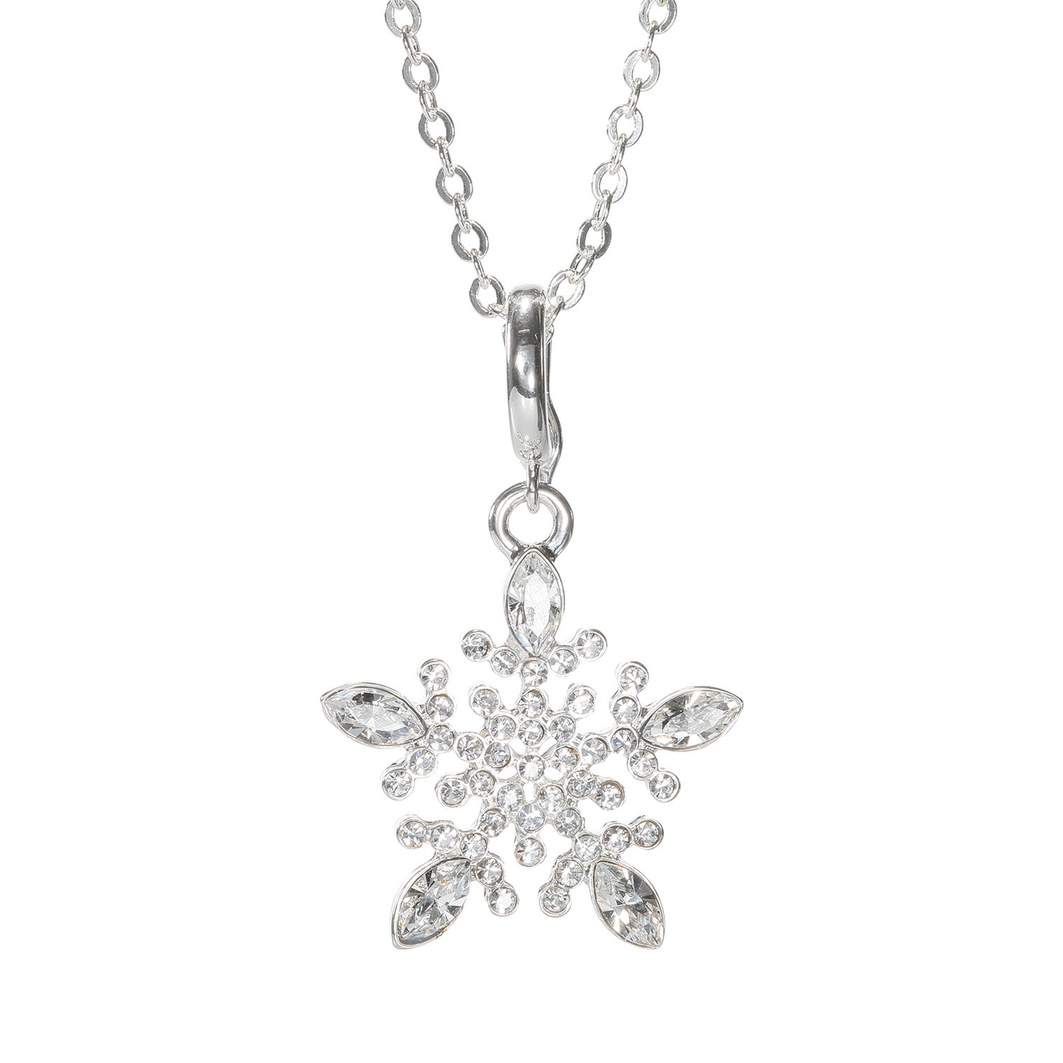 マダムヒロコ プレシオサ社製 クリスタルガラス スノーフレークペンダント “スノービジュウ”