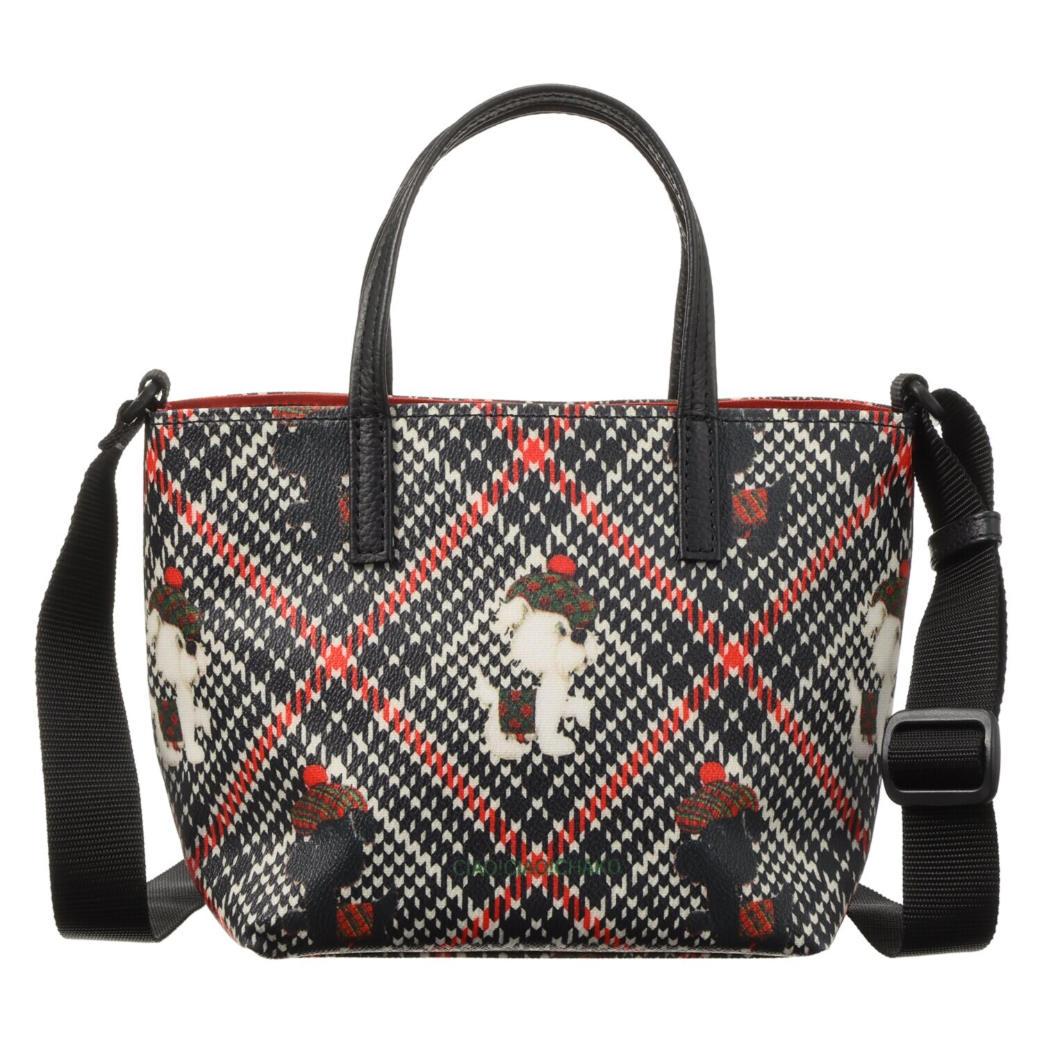 チャオチャオチャコ ＰＶＣ加工 オリジナルプリント ショルダートートバッグ