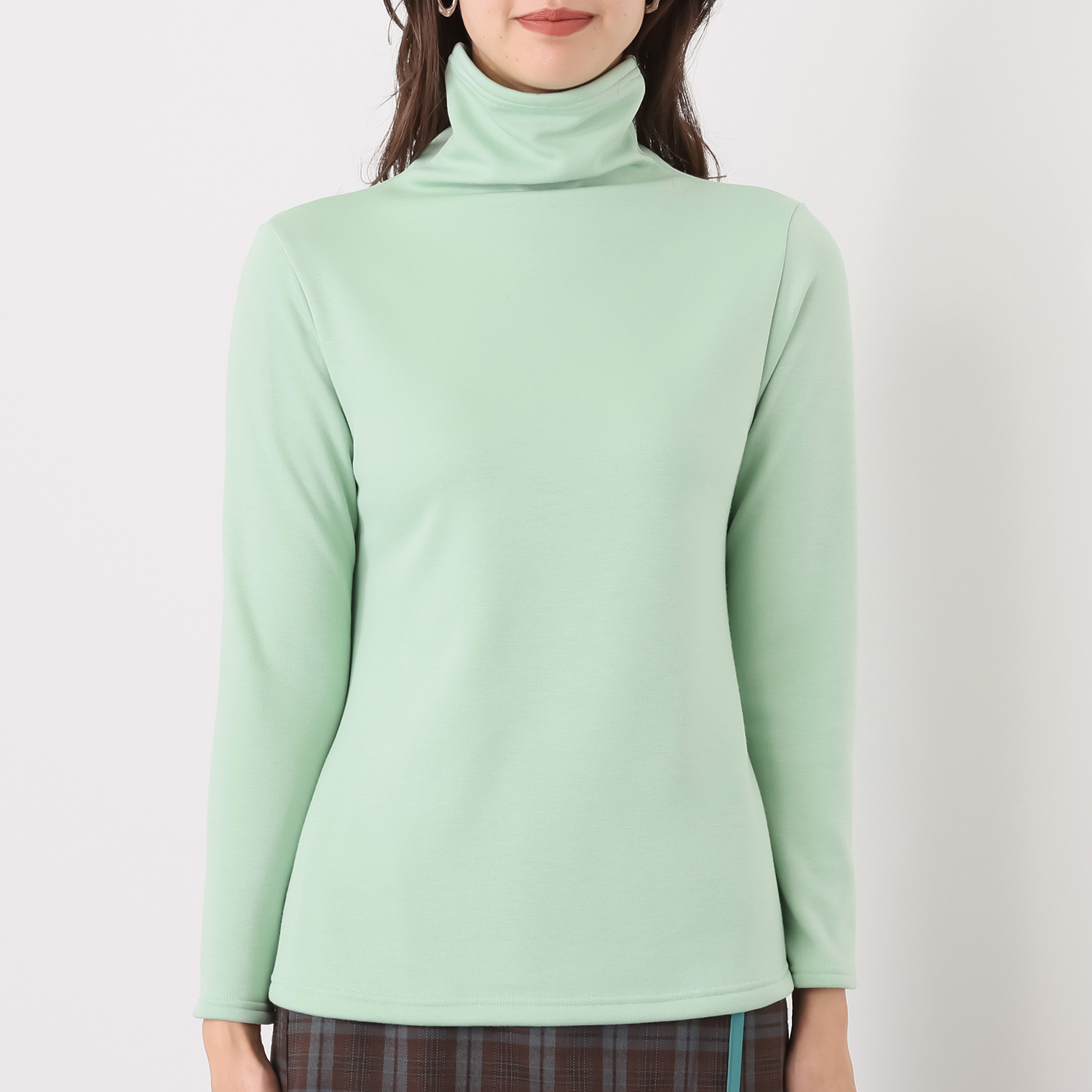 ココンライフ　ドゥ 吸湿発熱・吸放湿 ふんわり裏シャギー ボトルネックプルオーバー