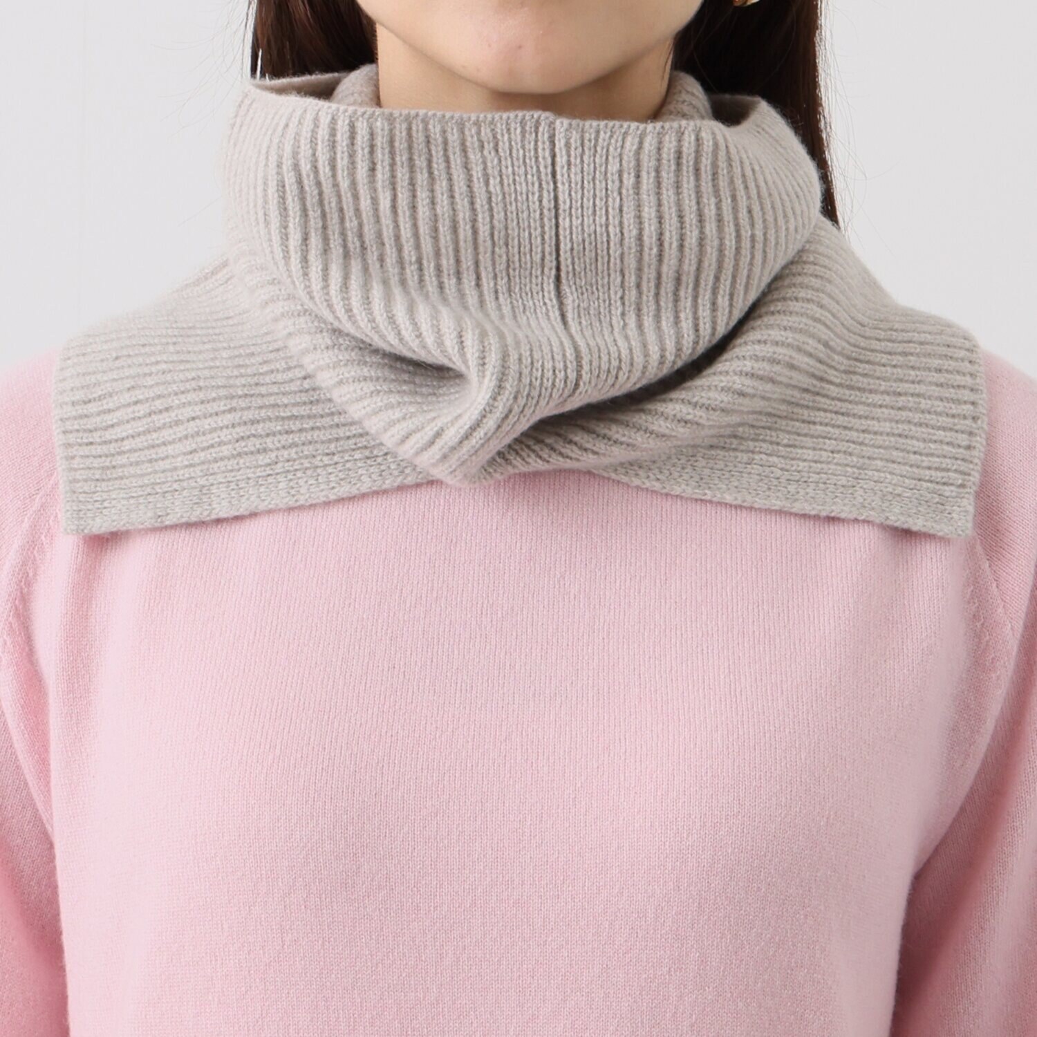 カシミコ ウールカシミヤシルク スリット入り スヌード- ショップ