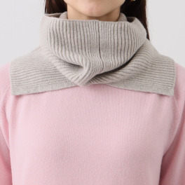 カシミコ ウールカシミヤシルク スリット入り スヌード
