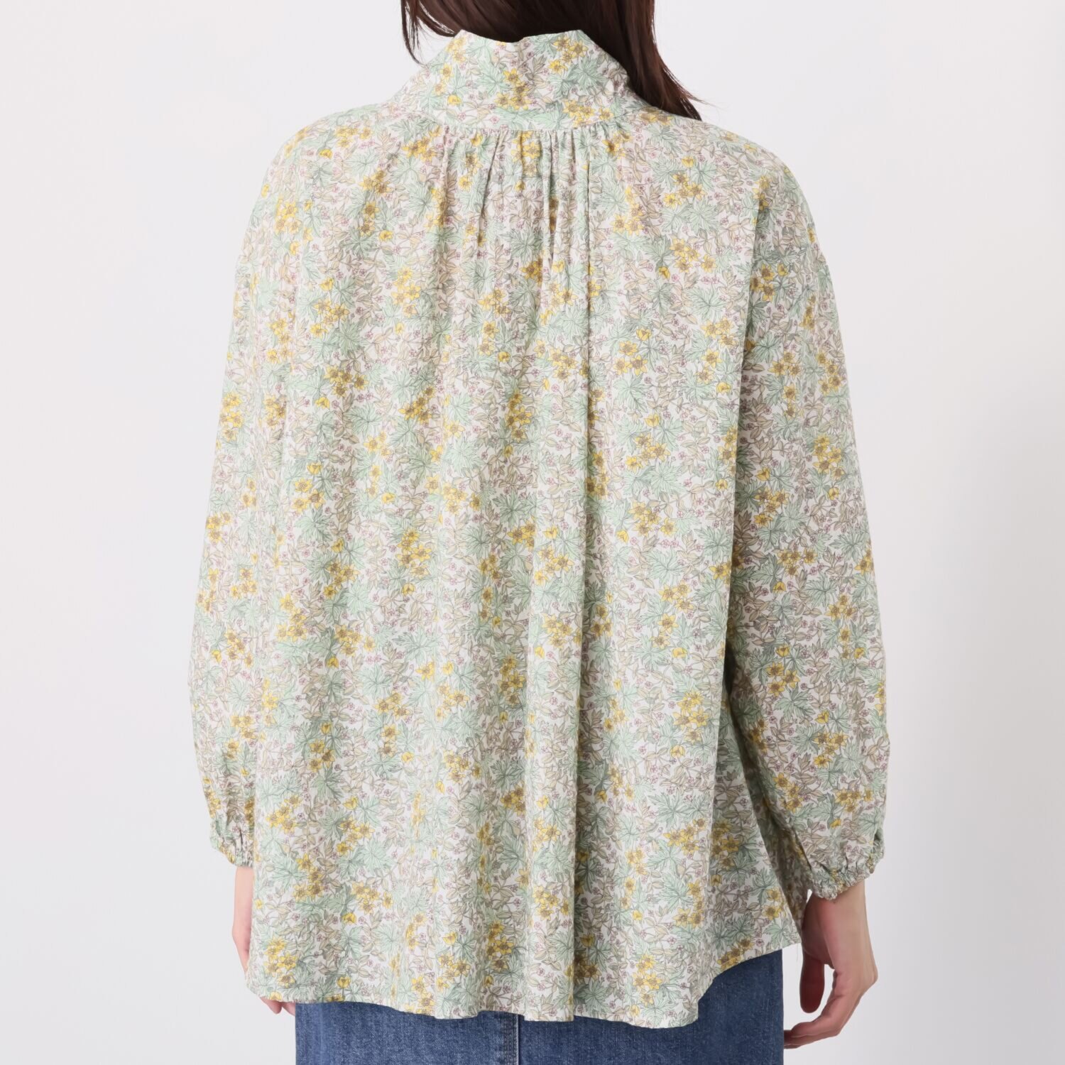 最終値引き　新品未使用　2025購入リバティブラウス リルアンドリリー リバティプリント ブラウス- ショップチャンネル